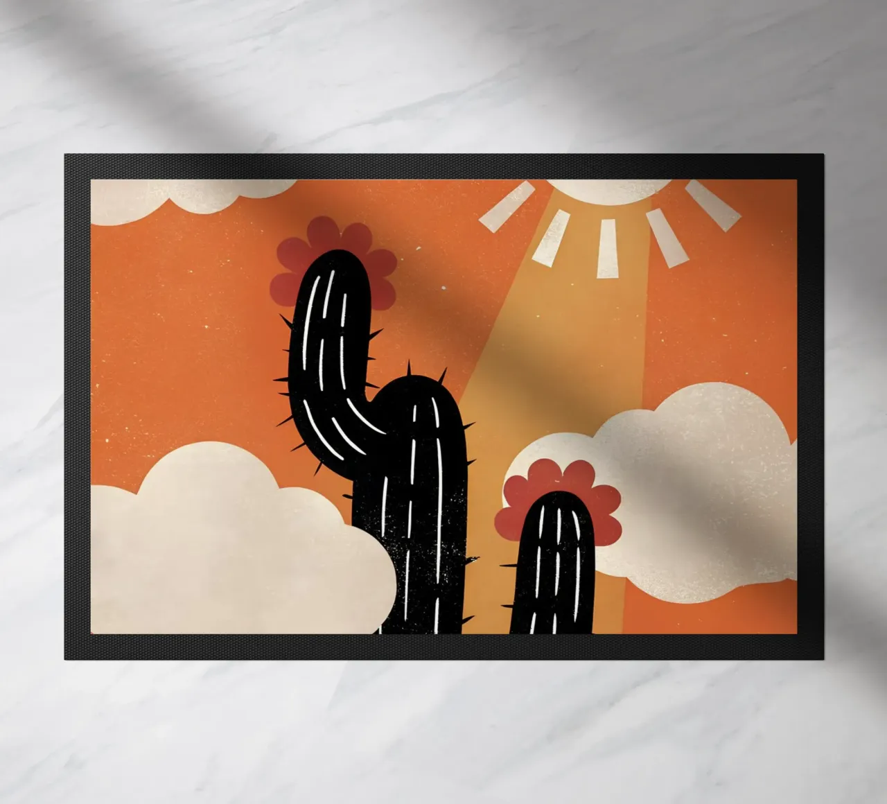 Cactus e sole Retro Pop zerbino da THE LATEST SHOP