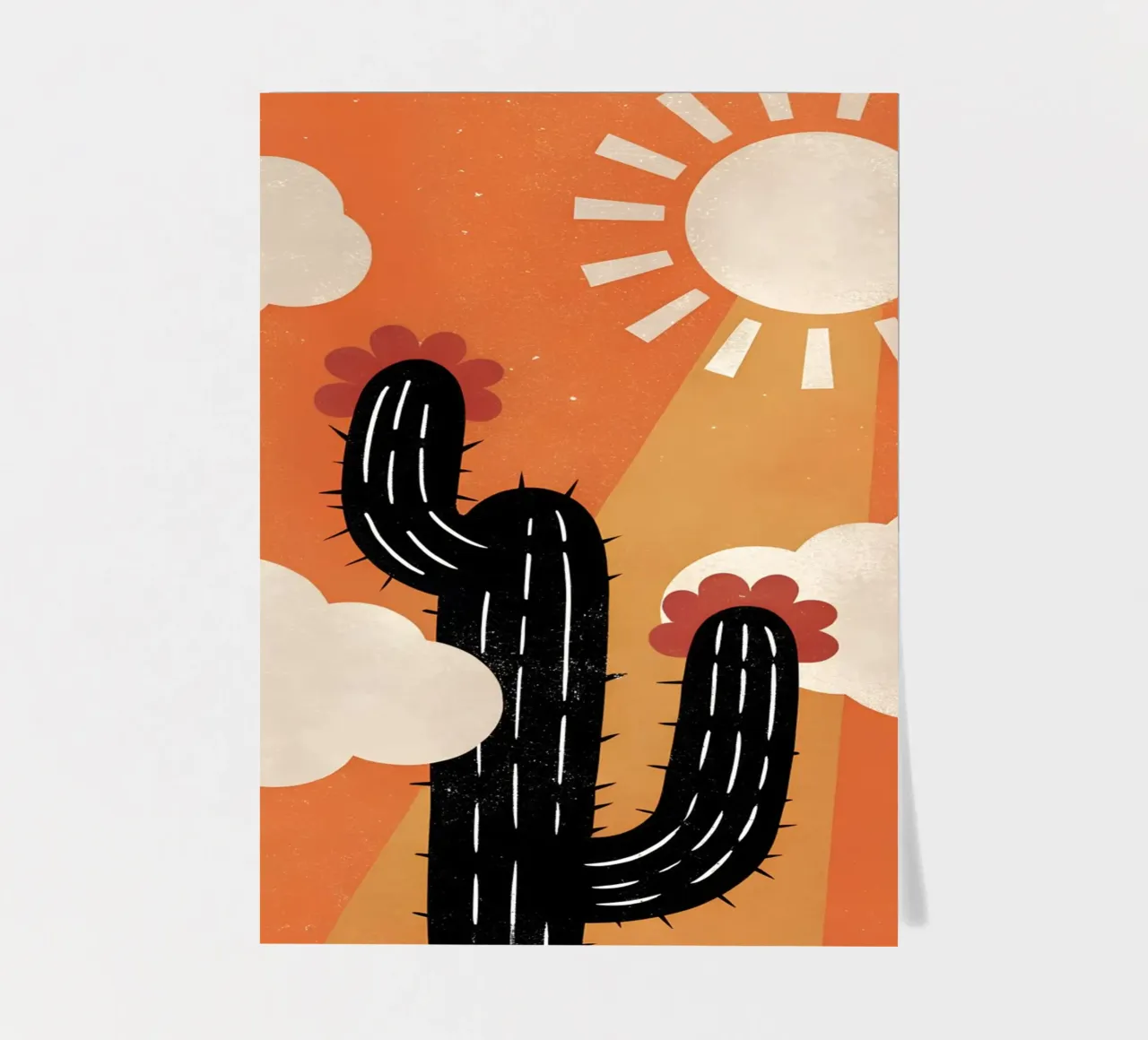 Cactus e sole Retro Pop foglio adesivo da THE LATEST SHOP