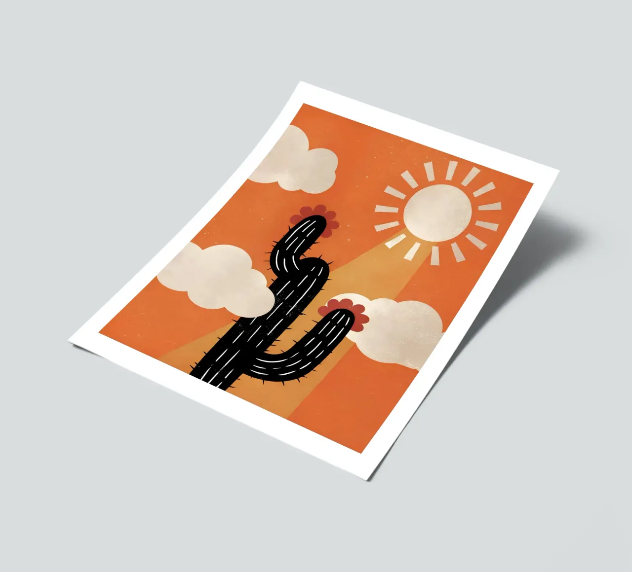 Cactus e sole Retro Pop foglio adesivo da THE LATEST SHOP