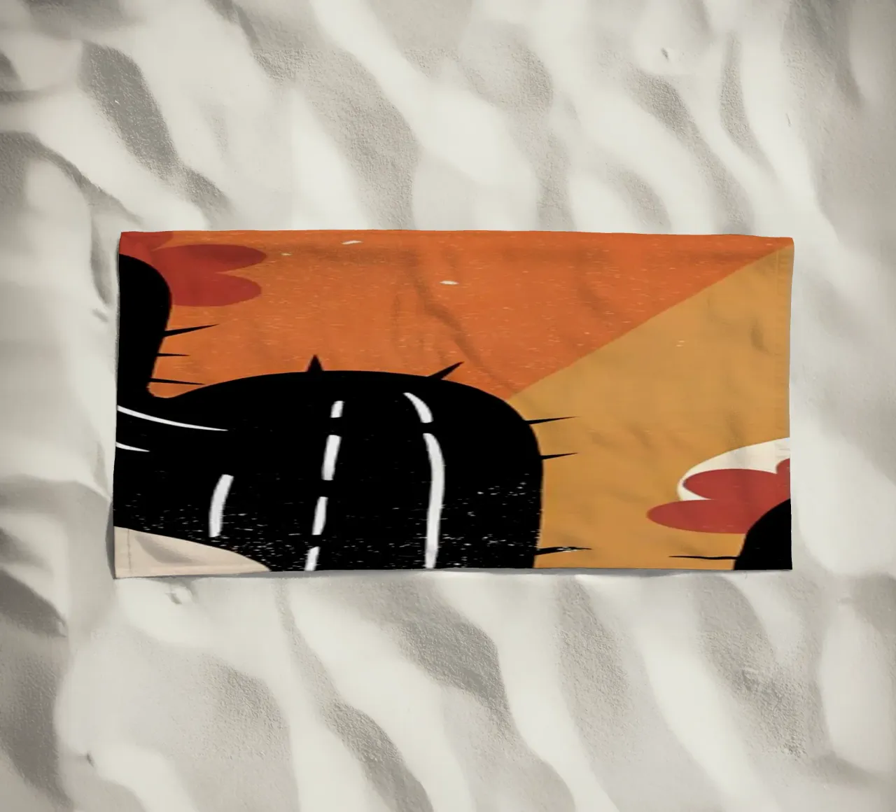 Cactus e sole Retro Pop telo mare da THE LATEST SHOP