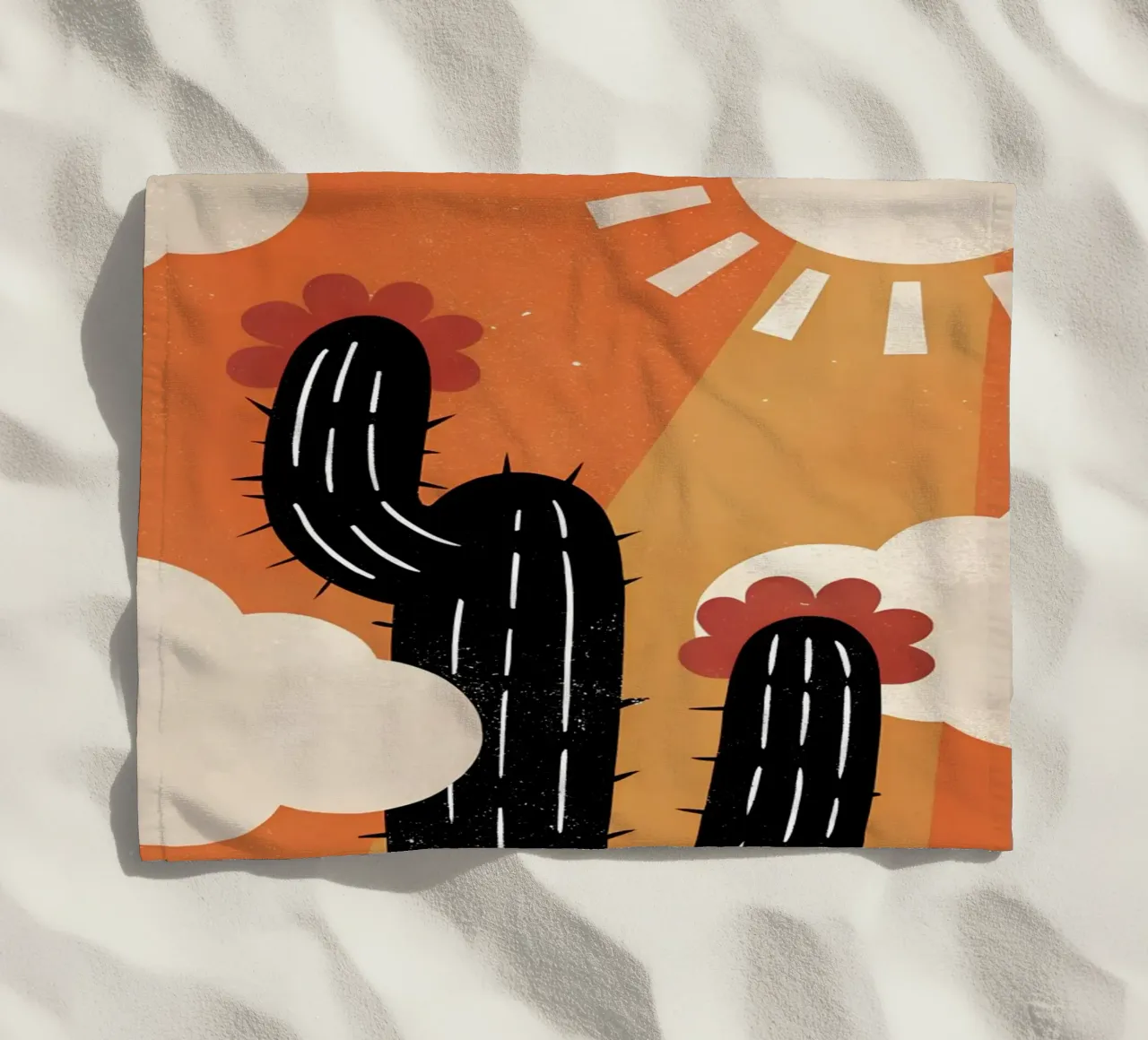 Cactus e sole Retro Pop telo mare da THE LATEST SHOP