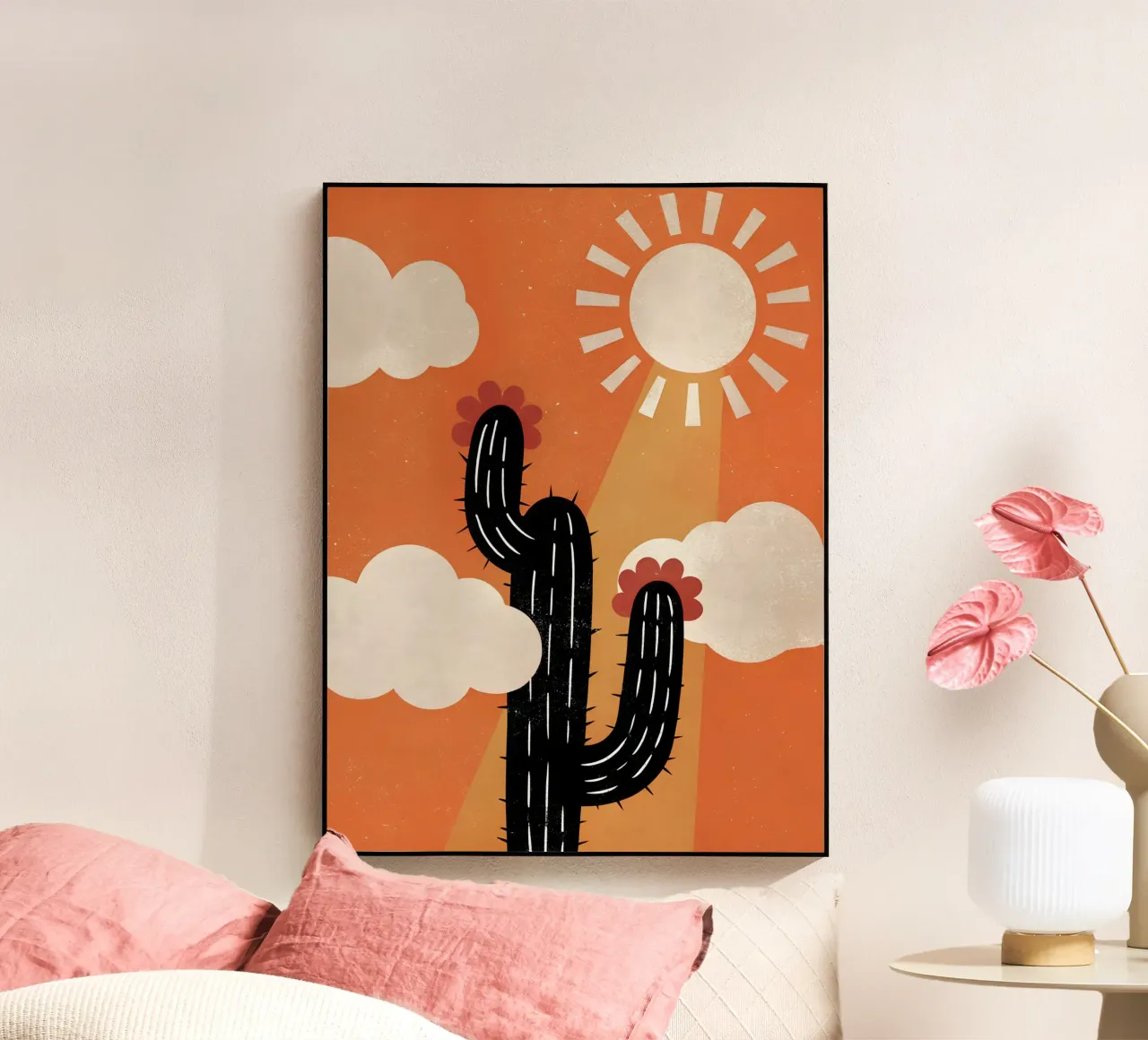 Cactus e sole Retro Pop plexiglass da THE LATEST SHOP