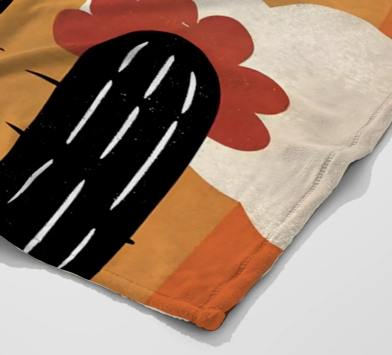 Cactus e sole Retro Pop coperta in pile da THE LATEST SHOP