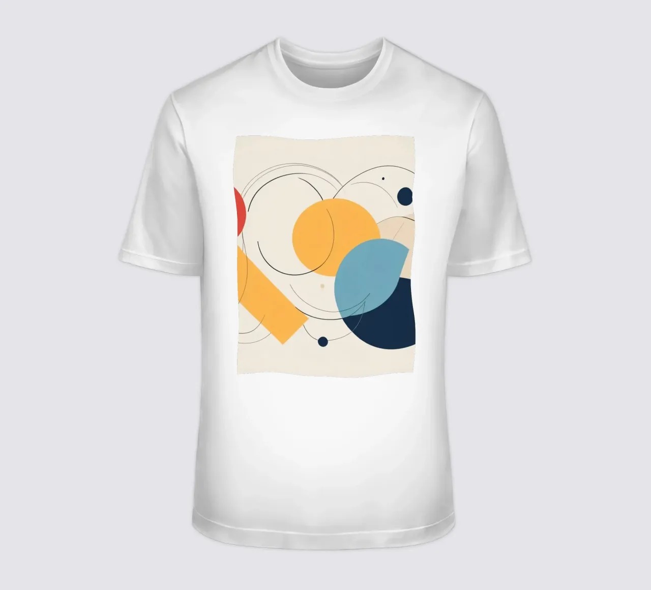 Forme geometriche astratte in colori caldi e freddi t-shirt da DesignDoodle