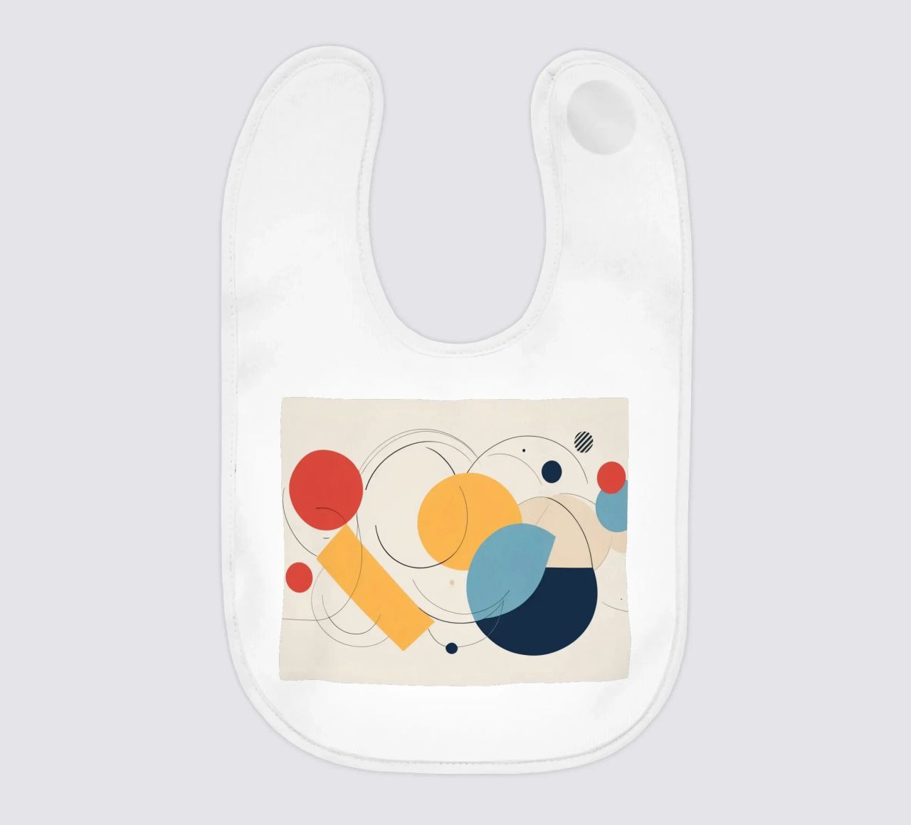 Forme geometriche astratte in colori caldi e freddi bavaglino da DesignDoodle