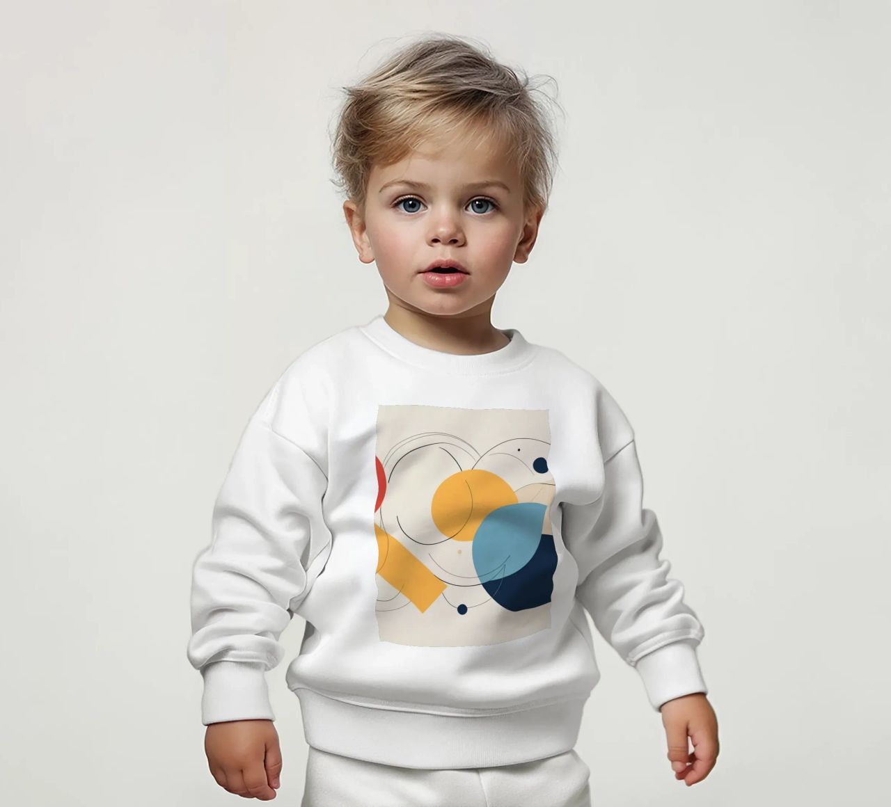 Forme geometriche astratte in colori caldi e freddi felpa neonato da DesignDoodle