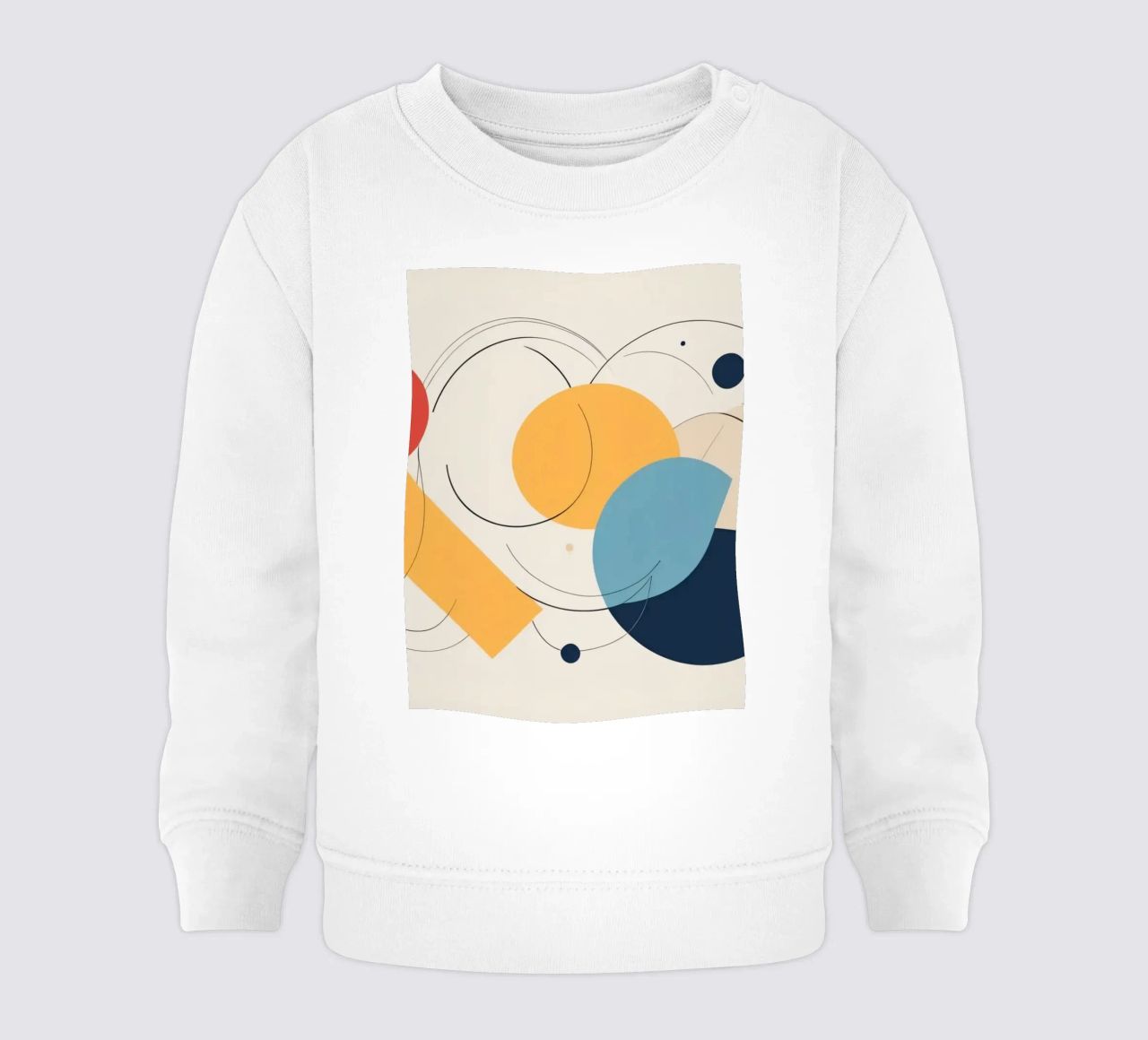 Forme geometriche astratte in colori caldi e freddi felpa neonato da DesignDoodle