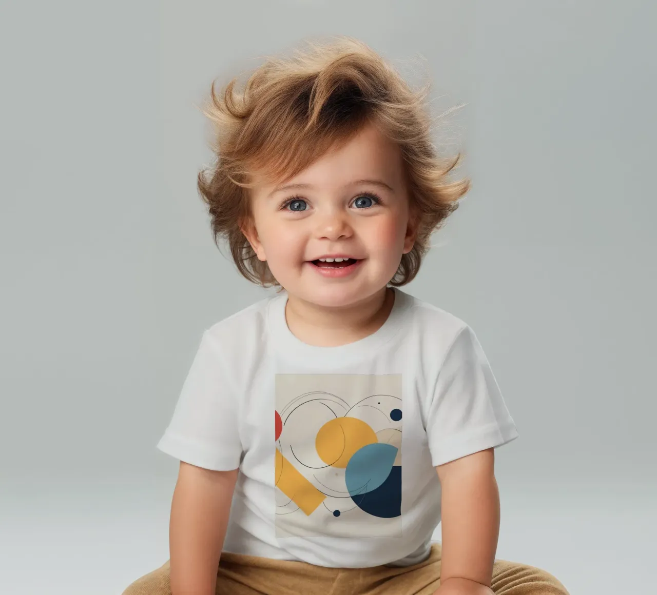 Forme geometriche astratte in colori caldi e freddi maglietta neonato da DesignDoodle