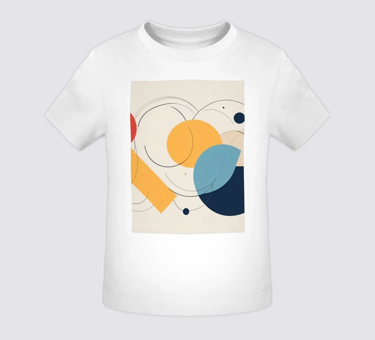 Forme geometriche astratte in colori caldi e freddi maglietta neonato da DesignDoodle