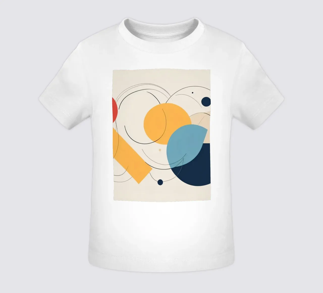 Forme geometriche astratte in colori caldi e freddi maglietta neonato da DesignDoodle