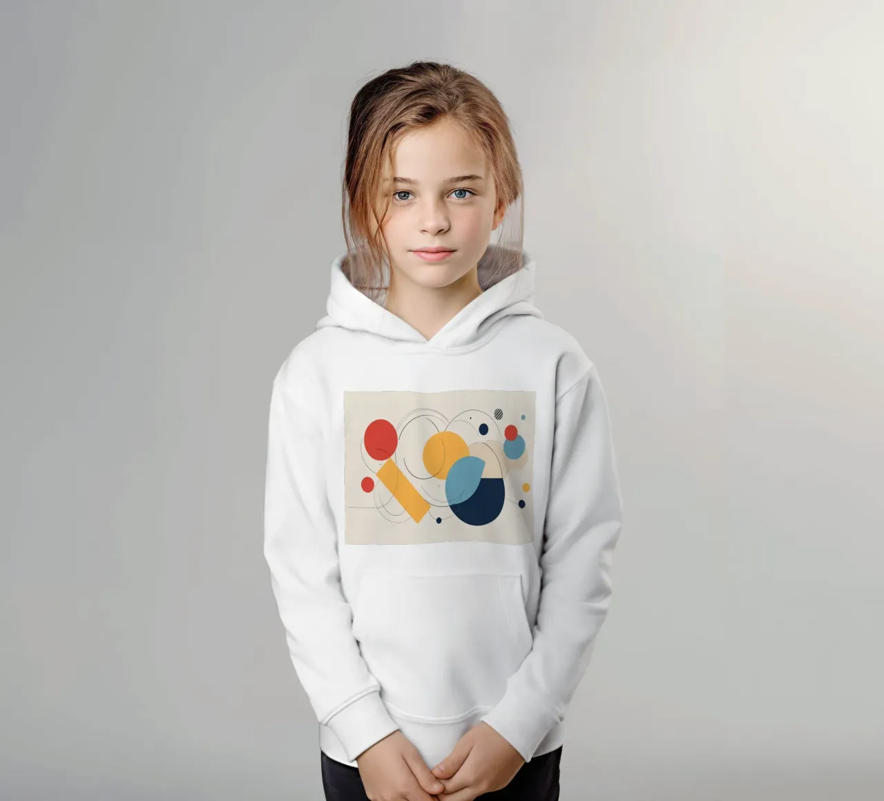 Forme geometriche astratte in colori caldi e freddi felpa bambino con cappuccio da DesignDoodle