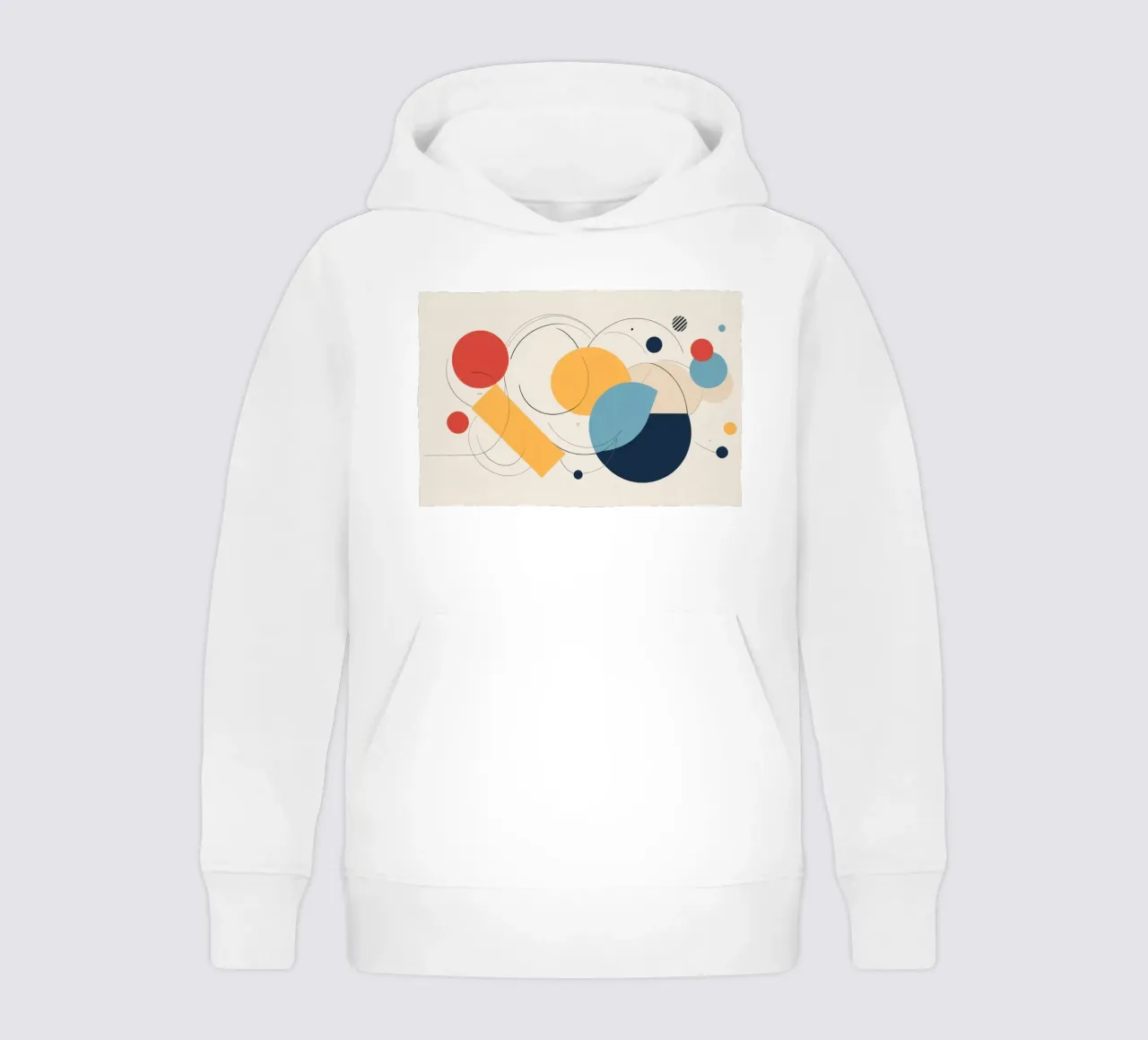 Forme geometriche astratte in colori caldi e freddi felpa bambino con cappuccio da DesignDoodle