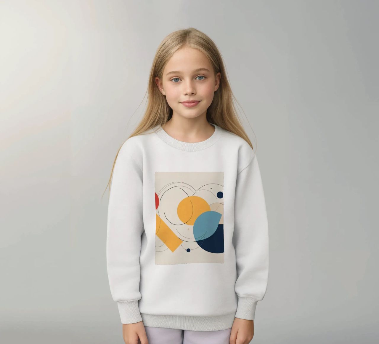 Forme geometriche astratte in colori caldi e freddi felpa bambino da DesignDoodle