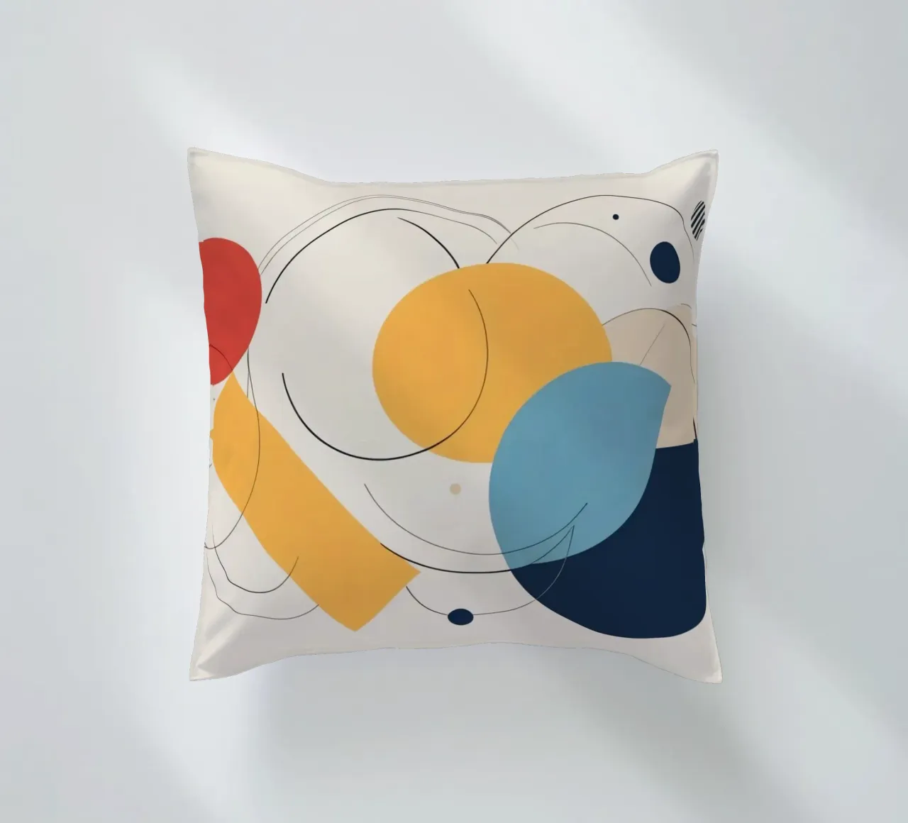 Forme geometriche astratte in colori caldi e freddi cuscino da DesignDoodle