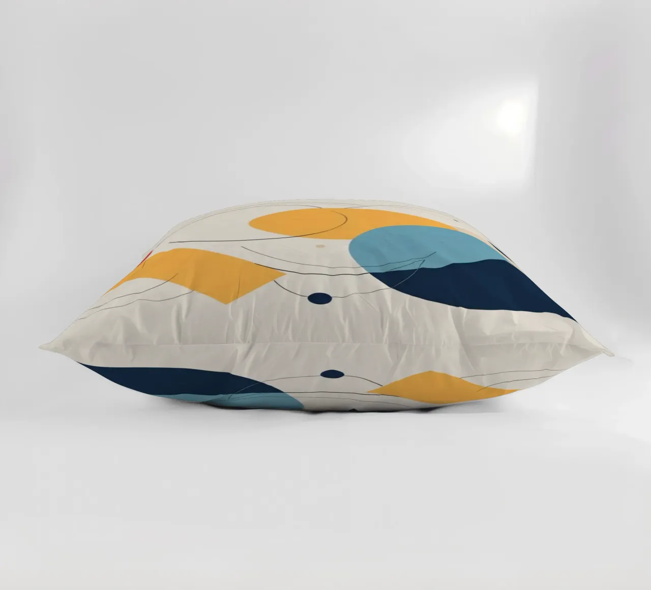 Forme geometriche astratte in colori caldi e freddi cuscino da DesignDoodle