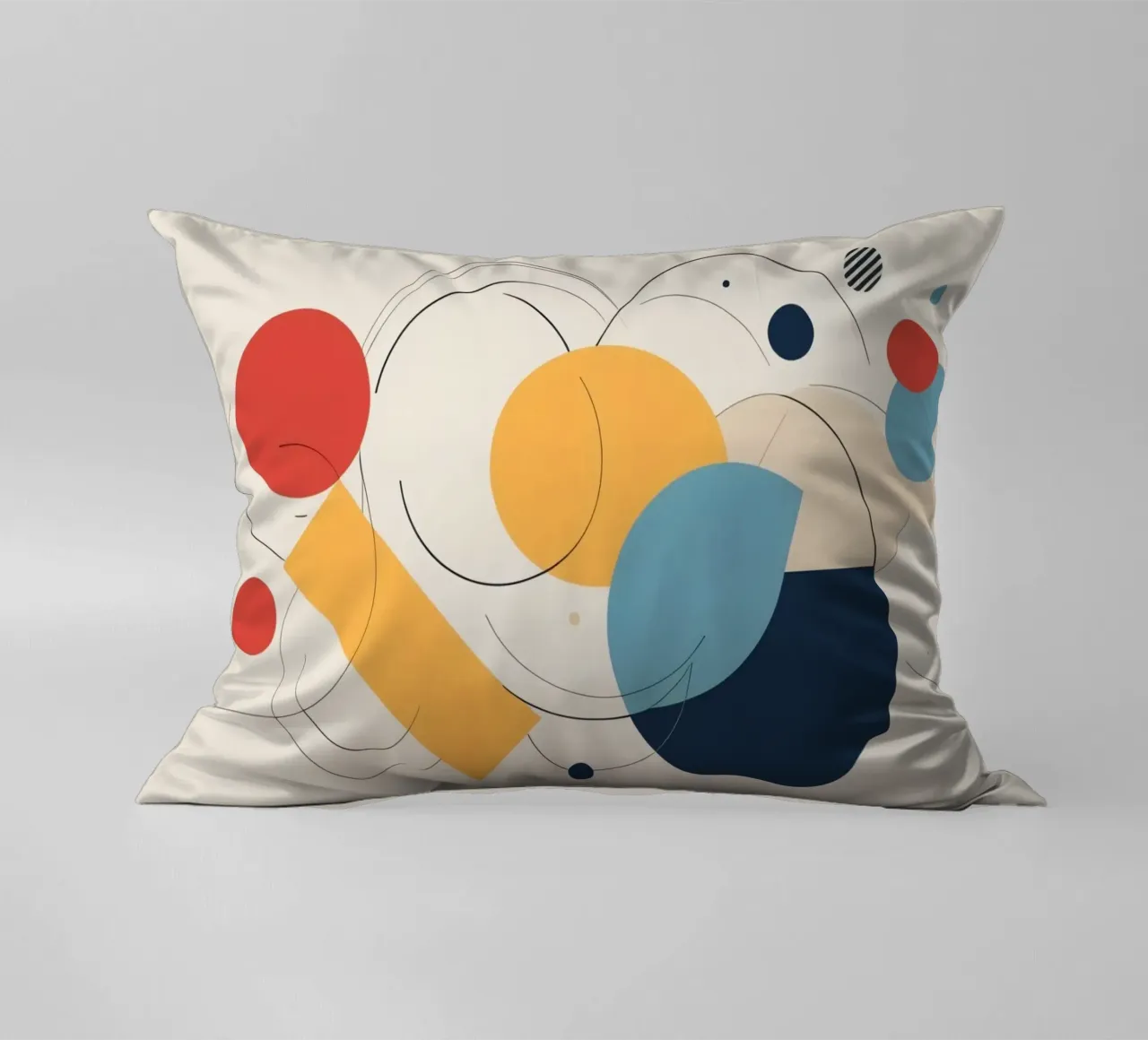 Forme geometriche astratte in colori caldi e freddi cuscino da DesignDoodle