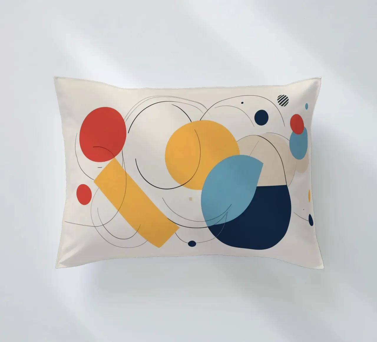 Forme geometriche astratte in colori caldi e freddi cuscino da DesignDoodle