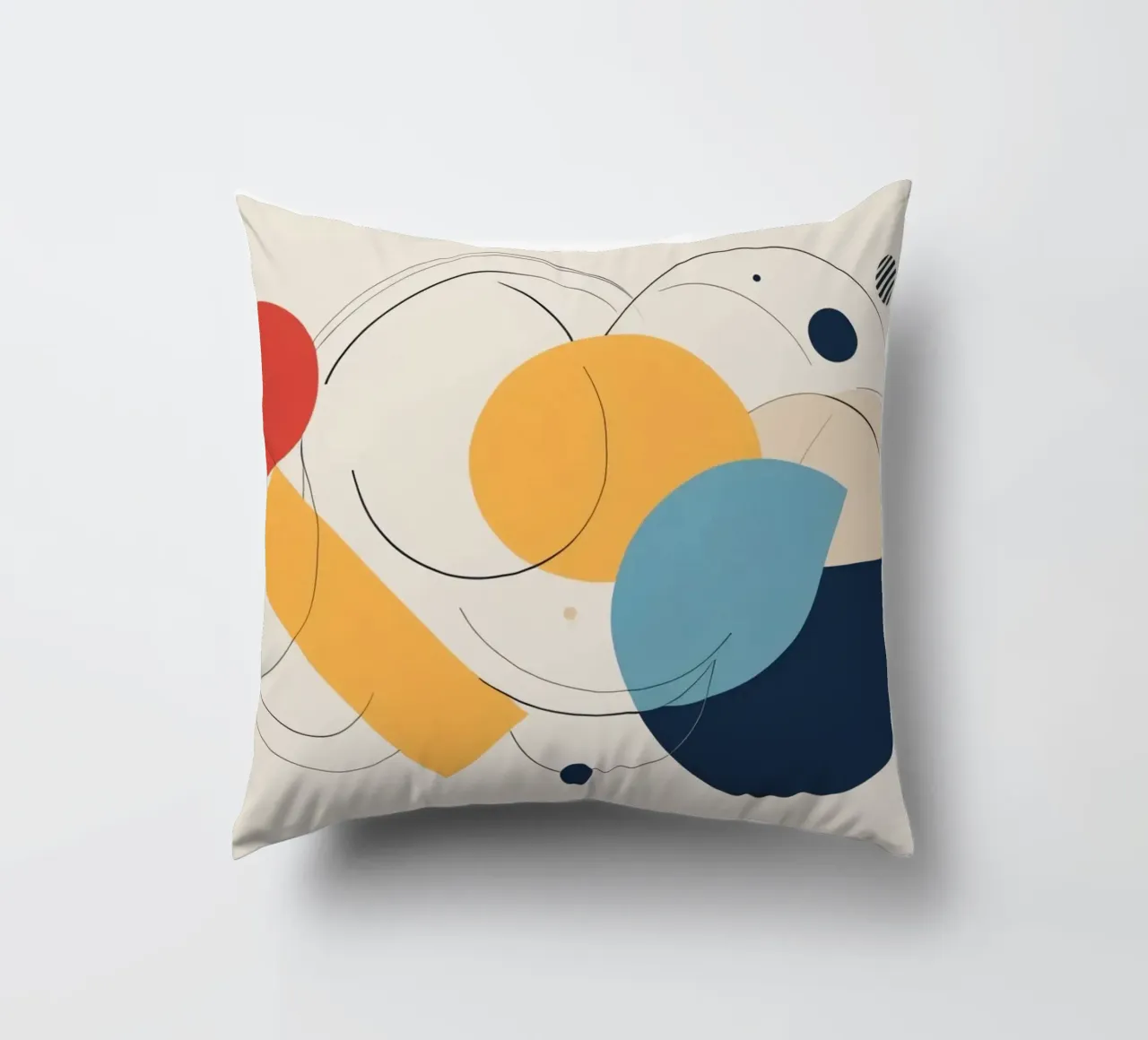 Forme geometriche astratte in colori caldi e freddi cuscino da DesignDoodle