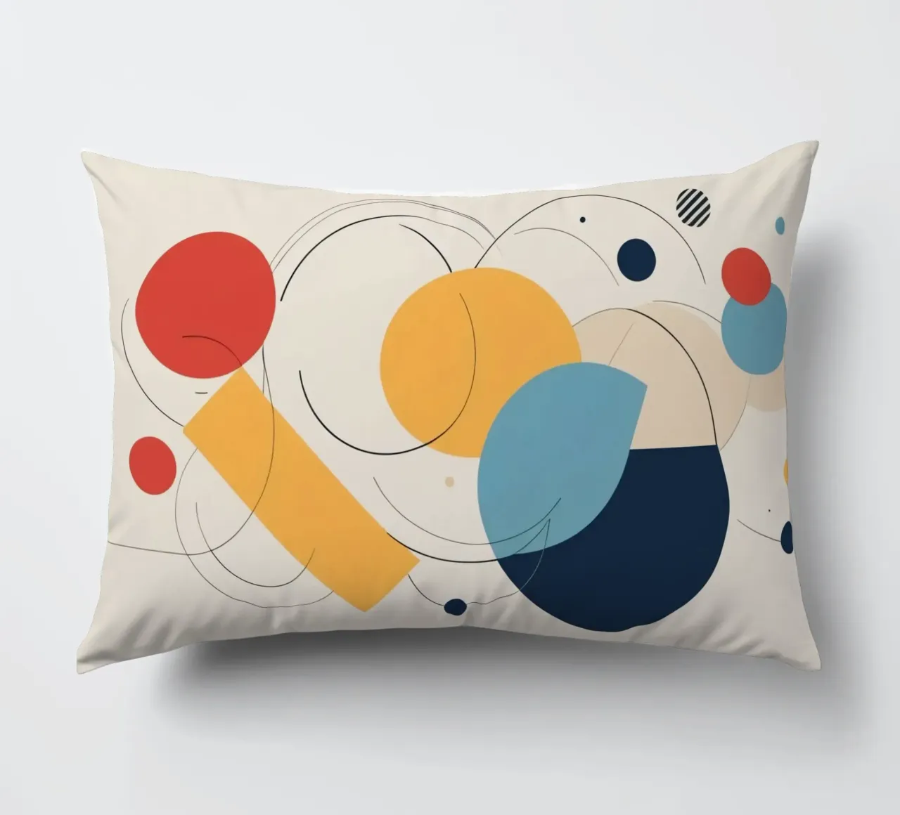 Forme geometriche astratte in colori caldi e freddi cuscino da DesignDoodle