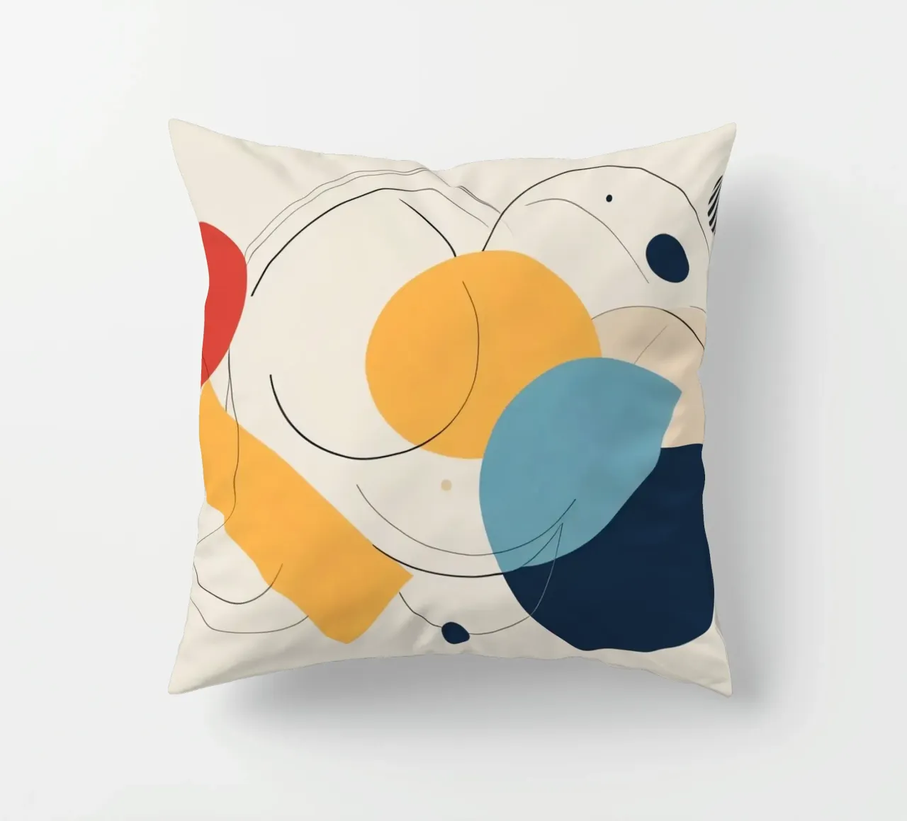 Forme geometriche astratte in colori caldi e freddi cuscino da DesignDoodle