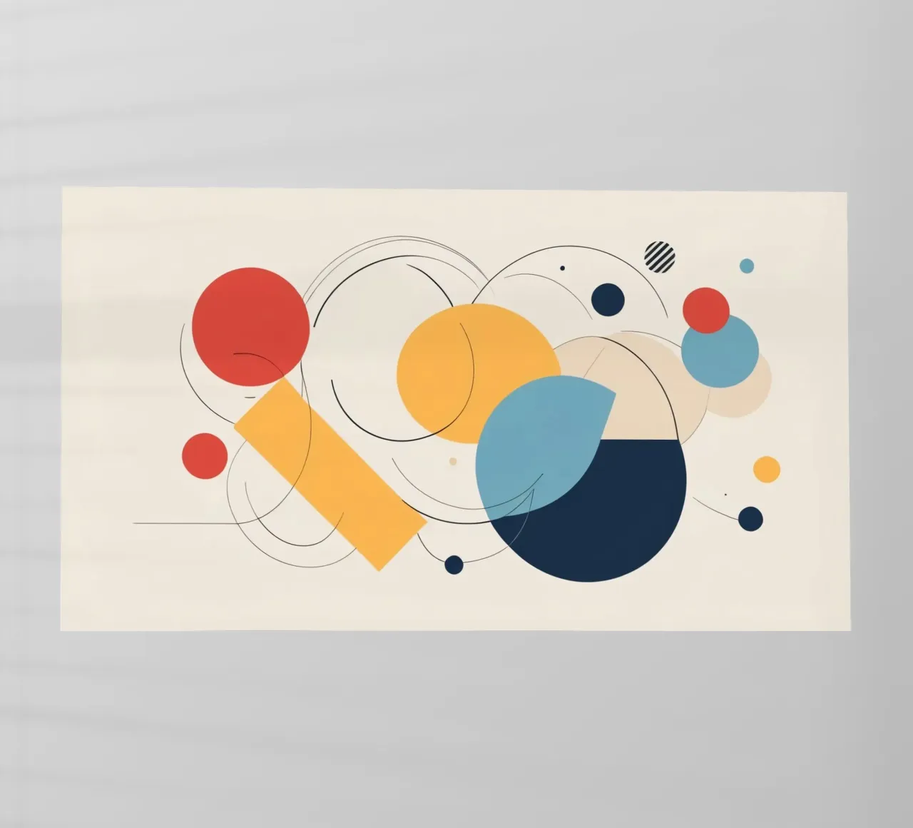 Formas geométricas abstractas en colores cálidos y fríos lámina retroiluminada de DesignDoodle