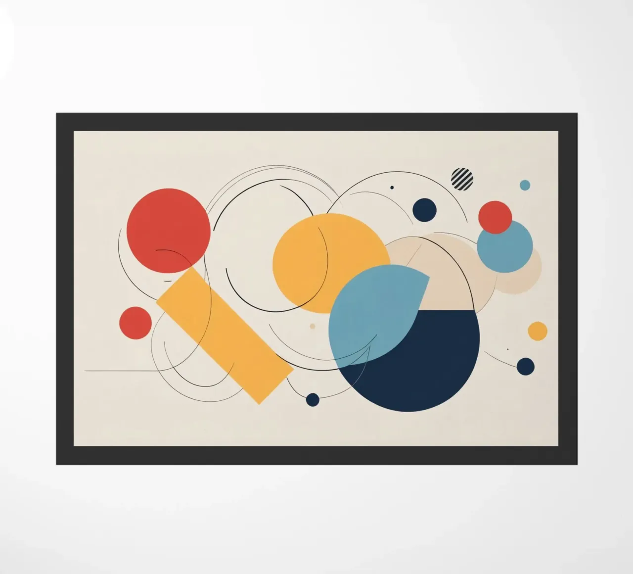 Formas geométricas abstractas en colores cálidos y fríos felpudo de DesignDoodle