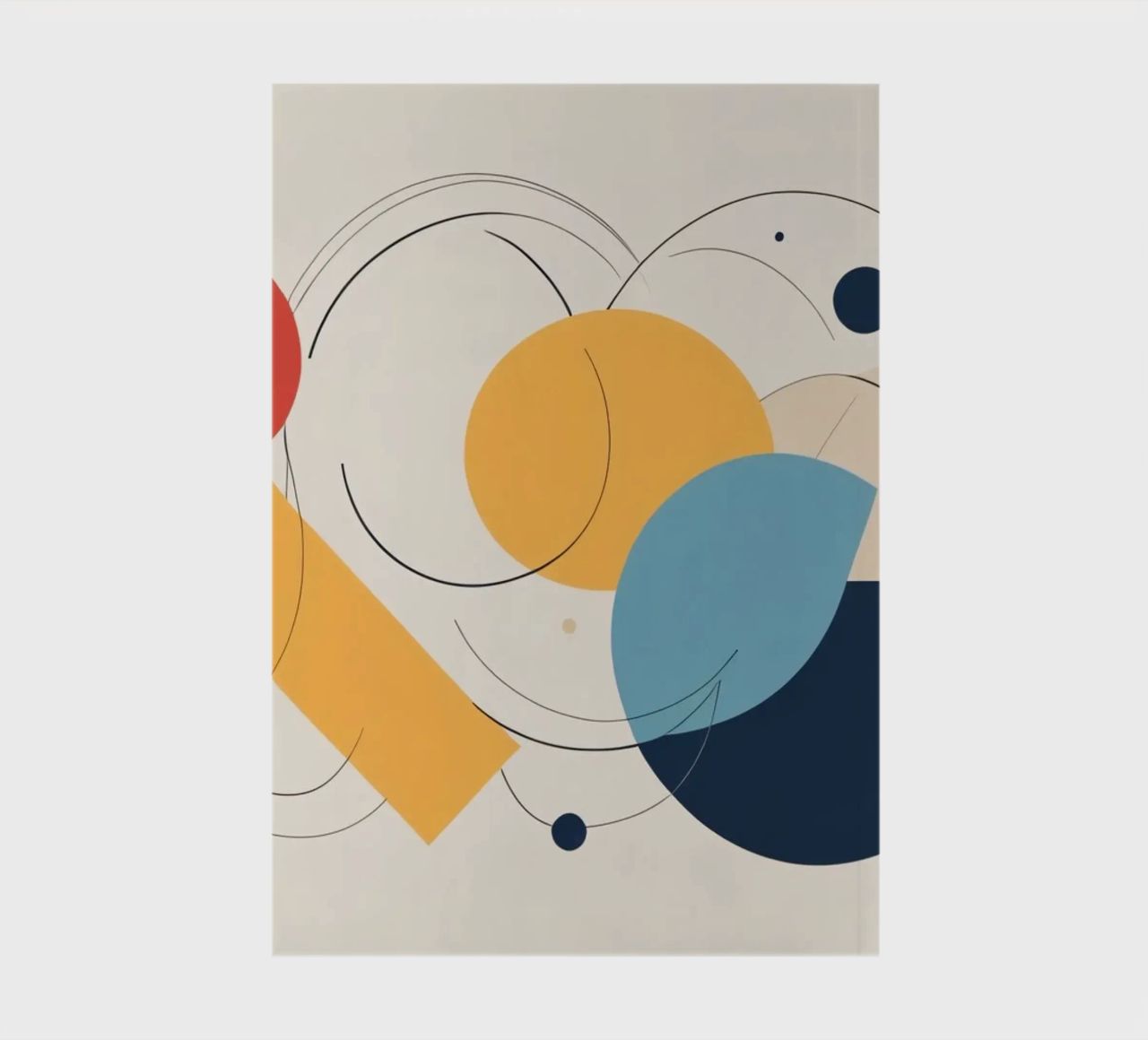 Forme geometriche astratte in colori caldi e freddi diario da DesignDoodle