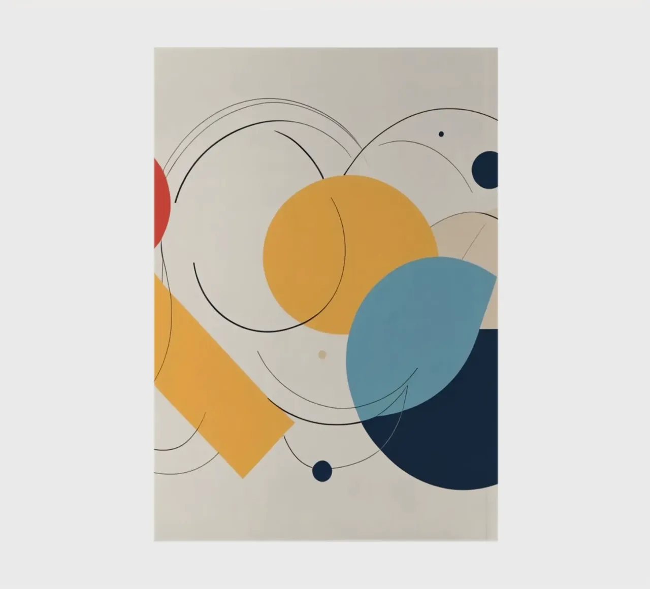 Formas geométricas abstractas en colores cálidos y fríos cuaderno de DesignDoodle