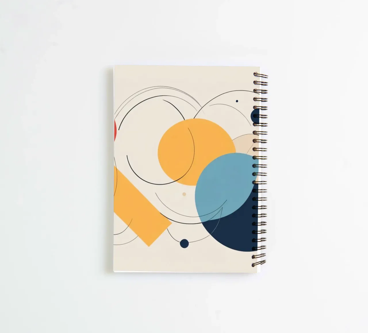 Forme geometriche astratte in colori caldi e freddi diario ad anelli da DesignDoodle