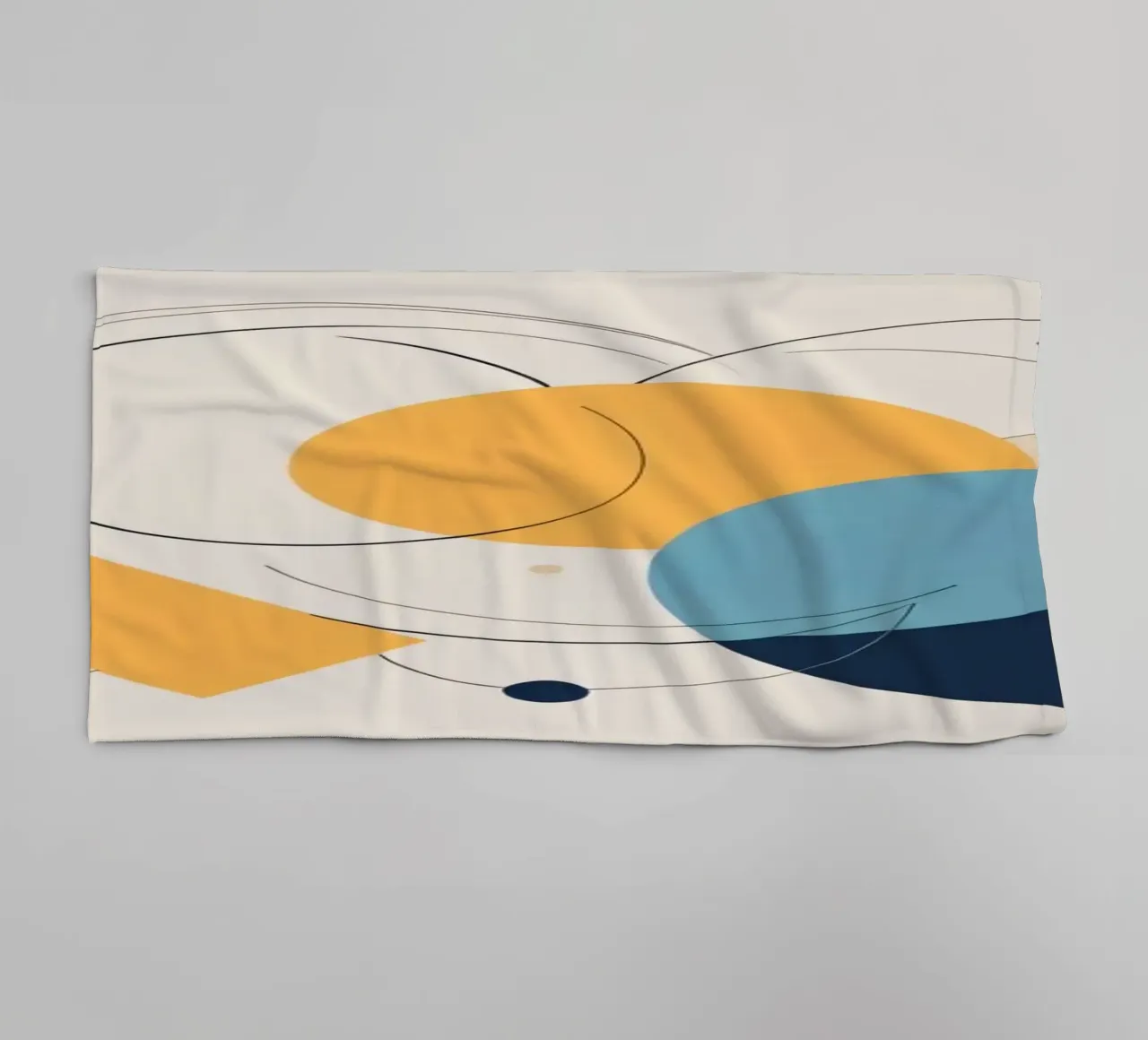 Forme geometriche astratte in colori caldi e freddi asciugamano da bagno da DesignDoodle