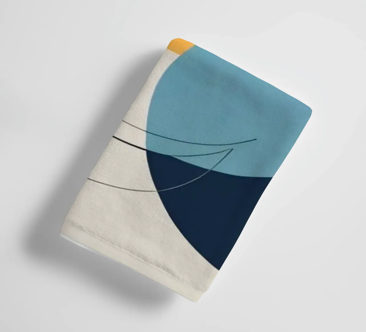 Abstract geometric shapes in warm and cool colors towel by DesignDoodle