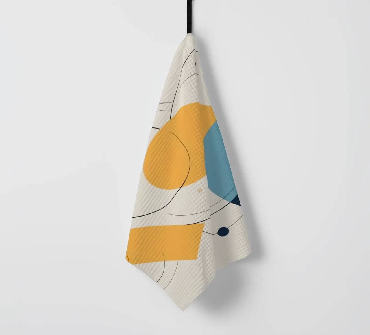 Forme geometriche astratte in colori caldi e freddi canovaccio da cucina da DesignDoodle