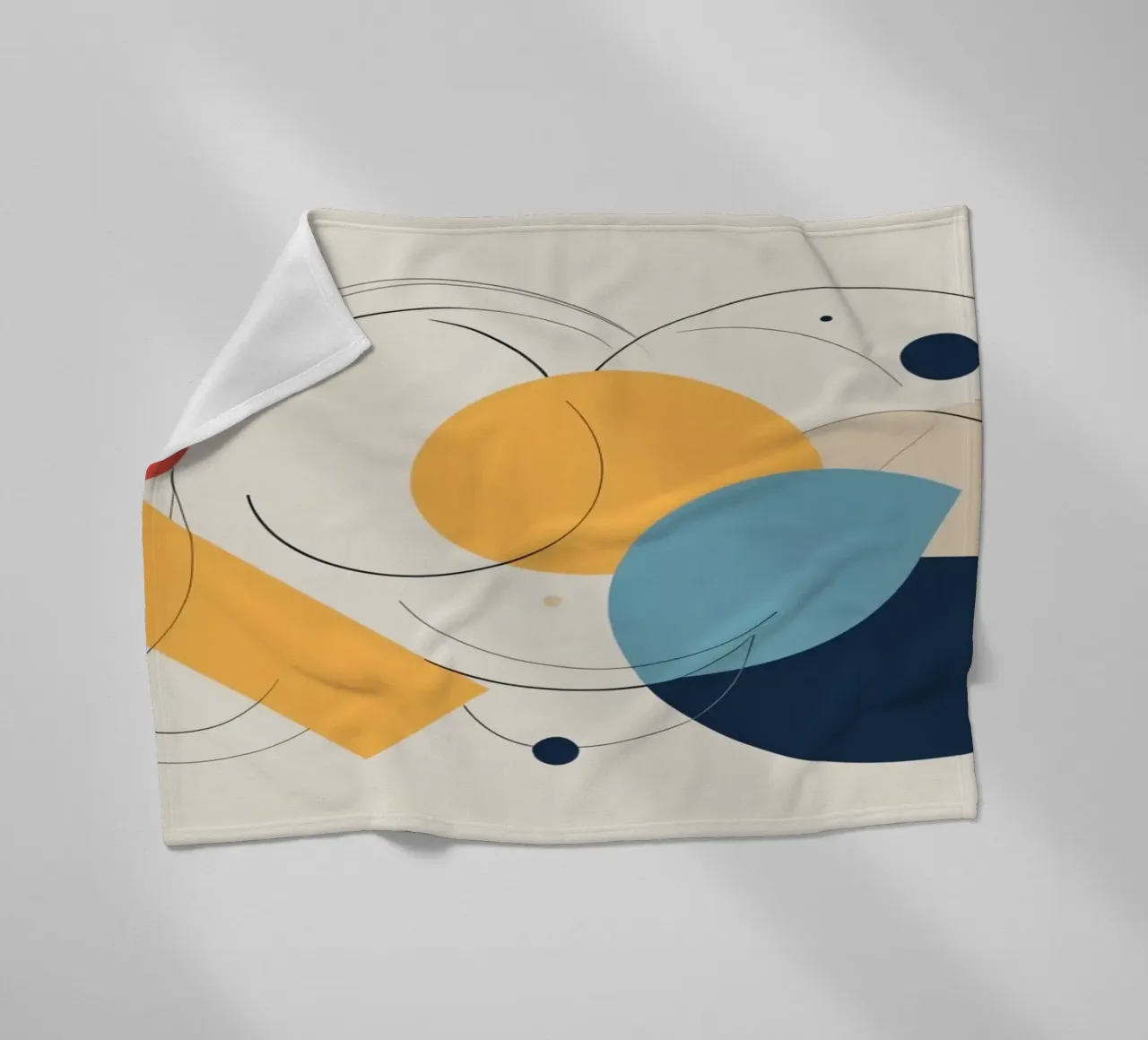 Forme geometriche astratte in colori caldi e freddi coperta in pile da DesignDoodle