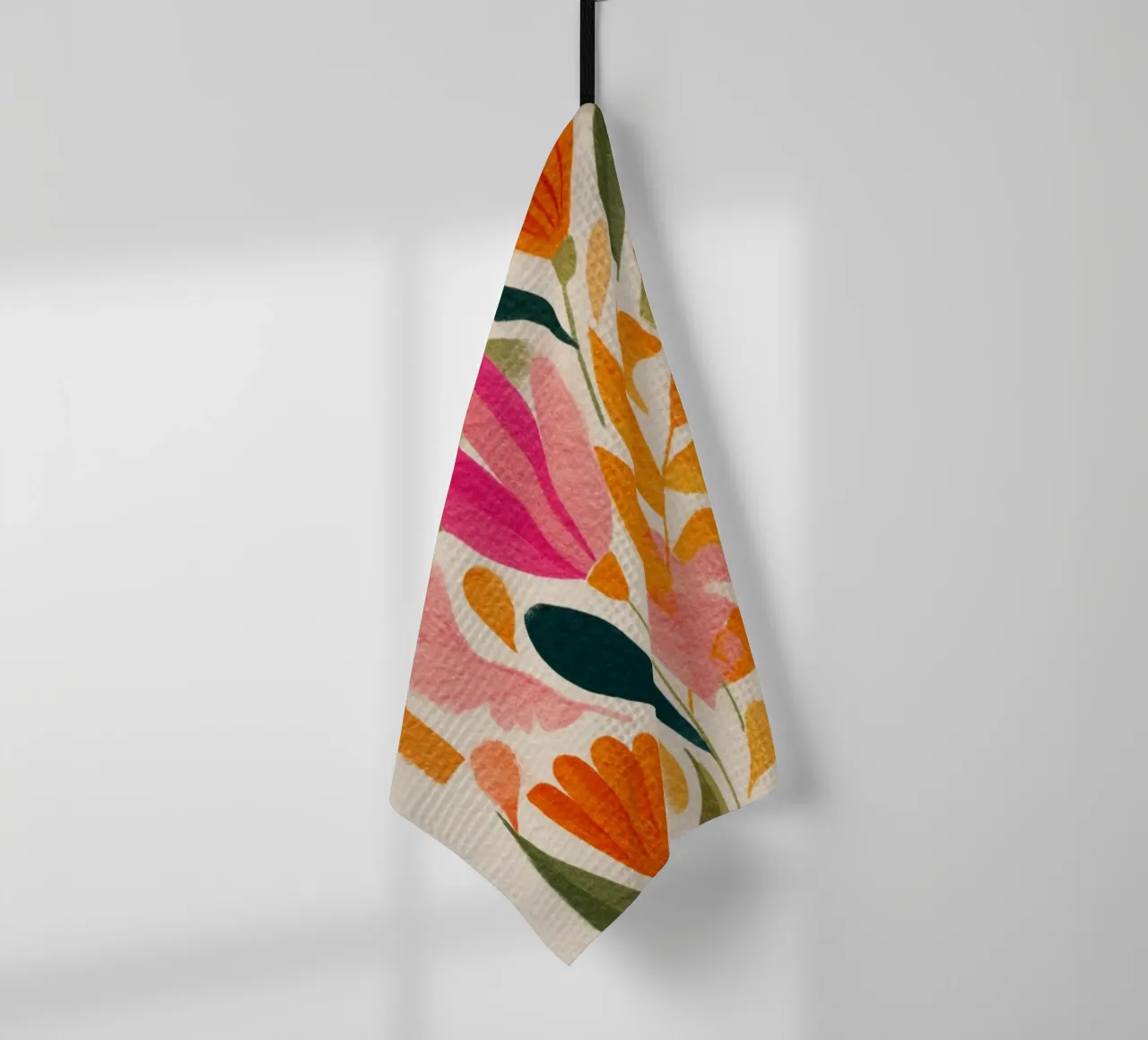 Botanical Abstract Pink, Orange and Green canovaccio da cucina da Gypsy Galleria
