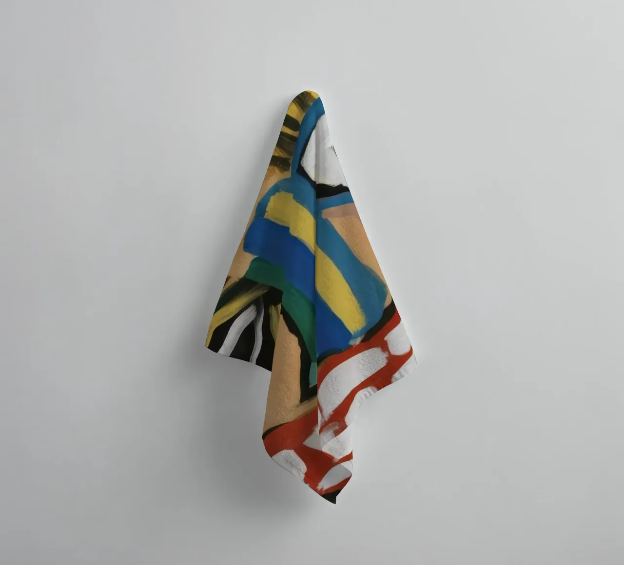 stekelig haar abstract badhanddoek van Muse Fragments