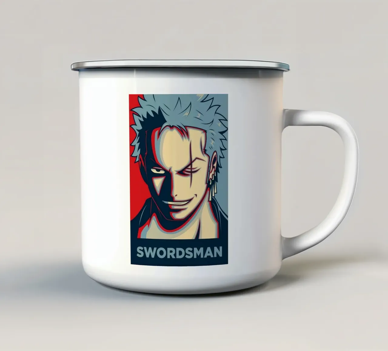 Lo Spadaccino tazza in smalto da Waylons Studio