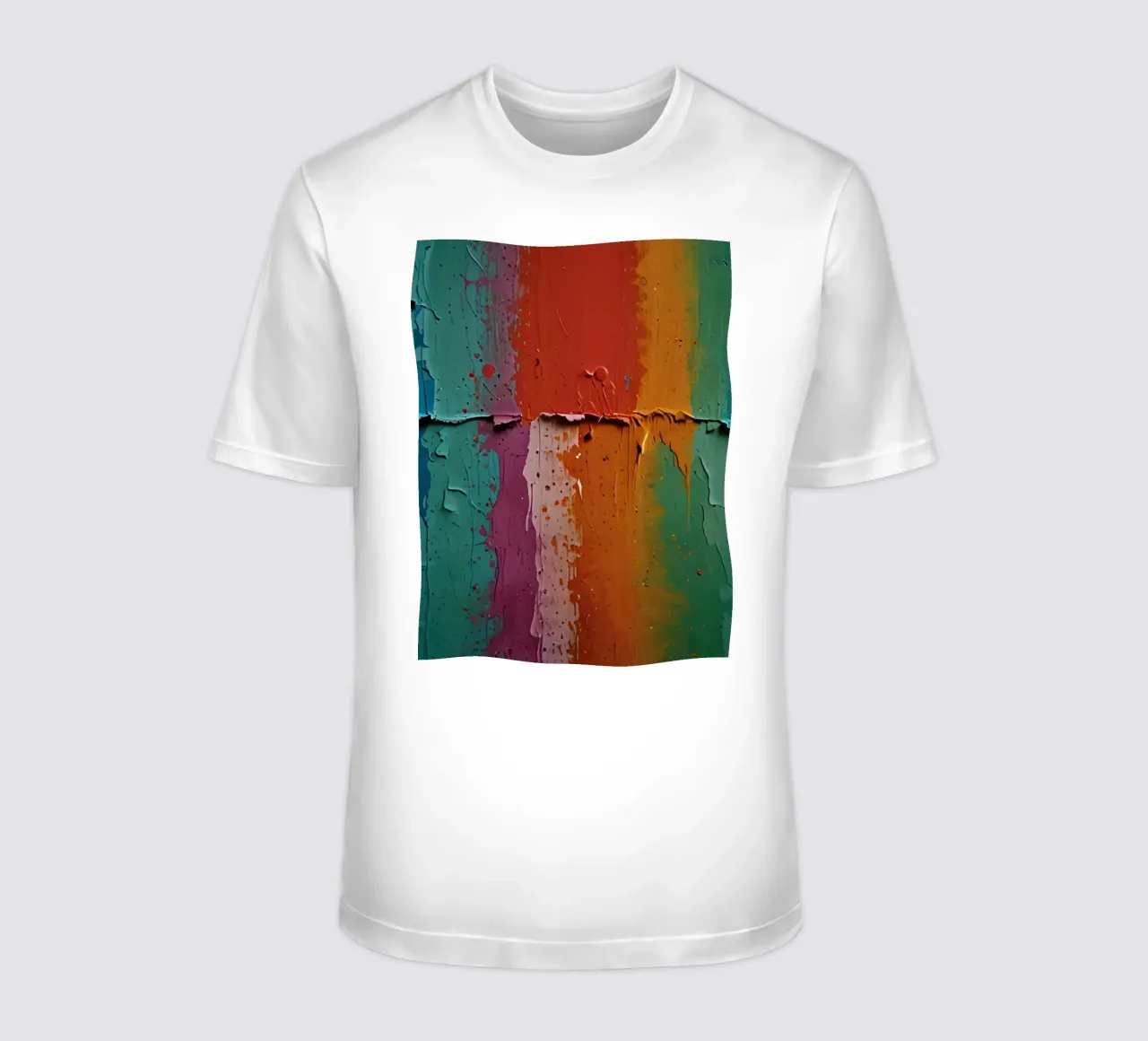 Vibrant abstract wall art showcasing a spectrum of colors t-shirt by DesignDoodle