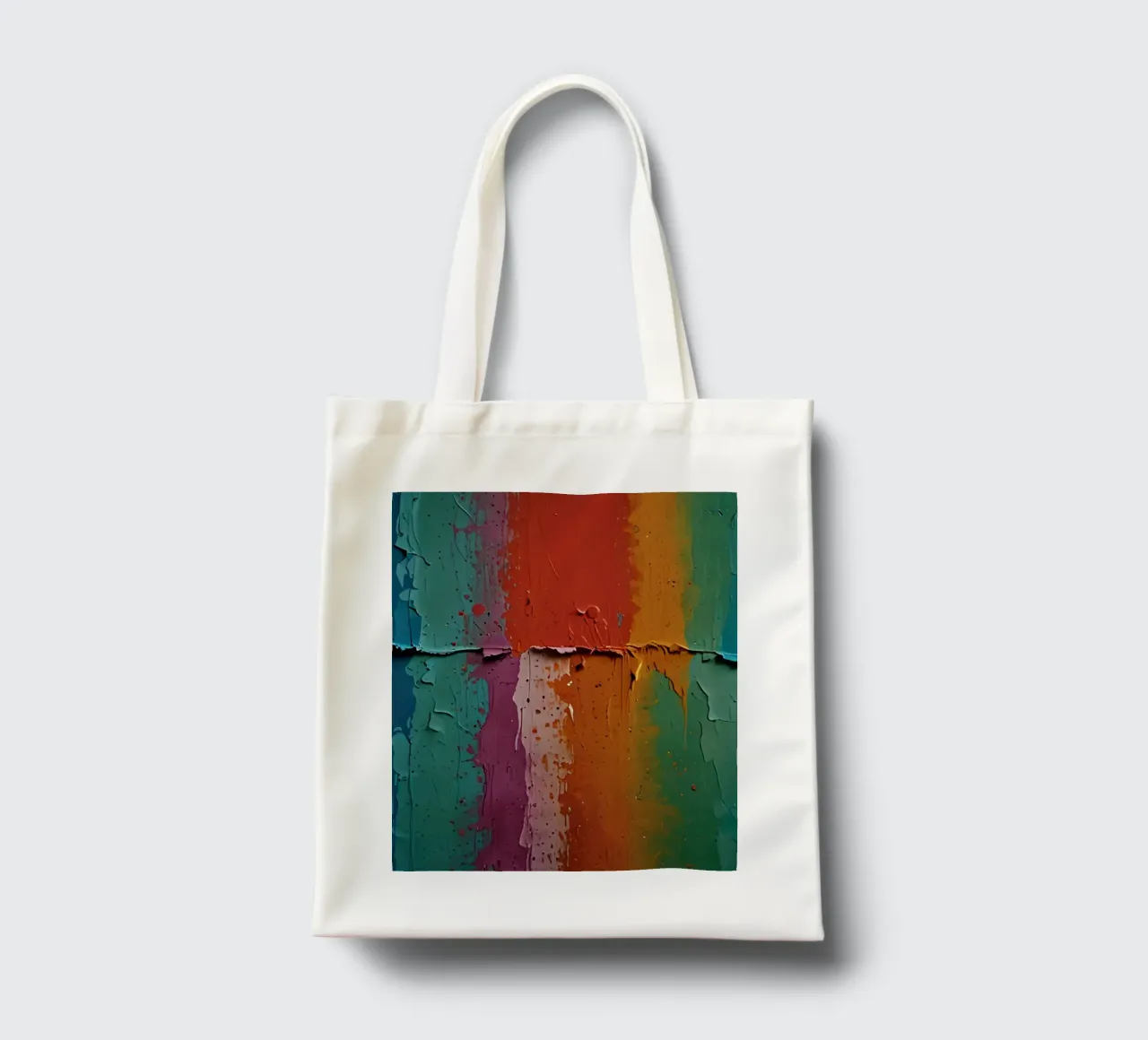Vibrant abstract wall art showcasing a spectrum of colors tote bag by DesignDoodle