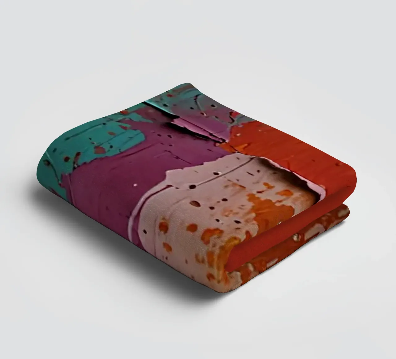 Vibrant abstract wall art showcasing a spectrum of colors towel by DesignDoodle