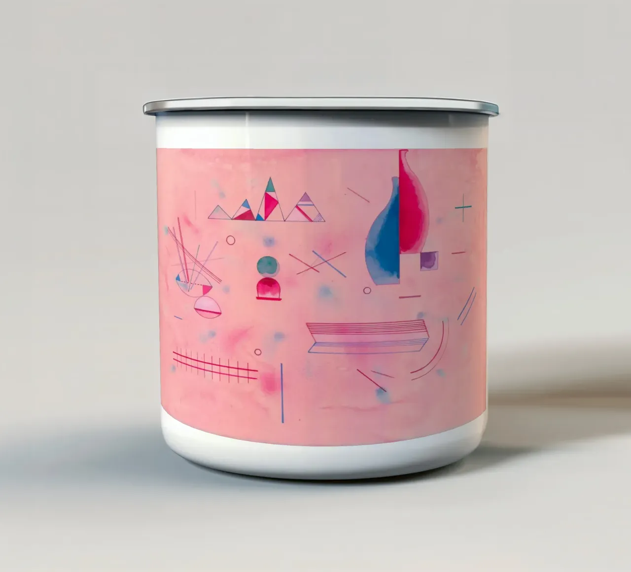 Sticks – The Rose by Vassily Kandinsky tazza in smalto da Venus Art