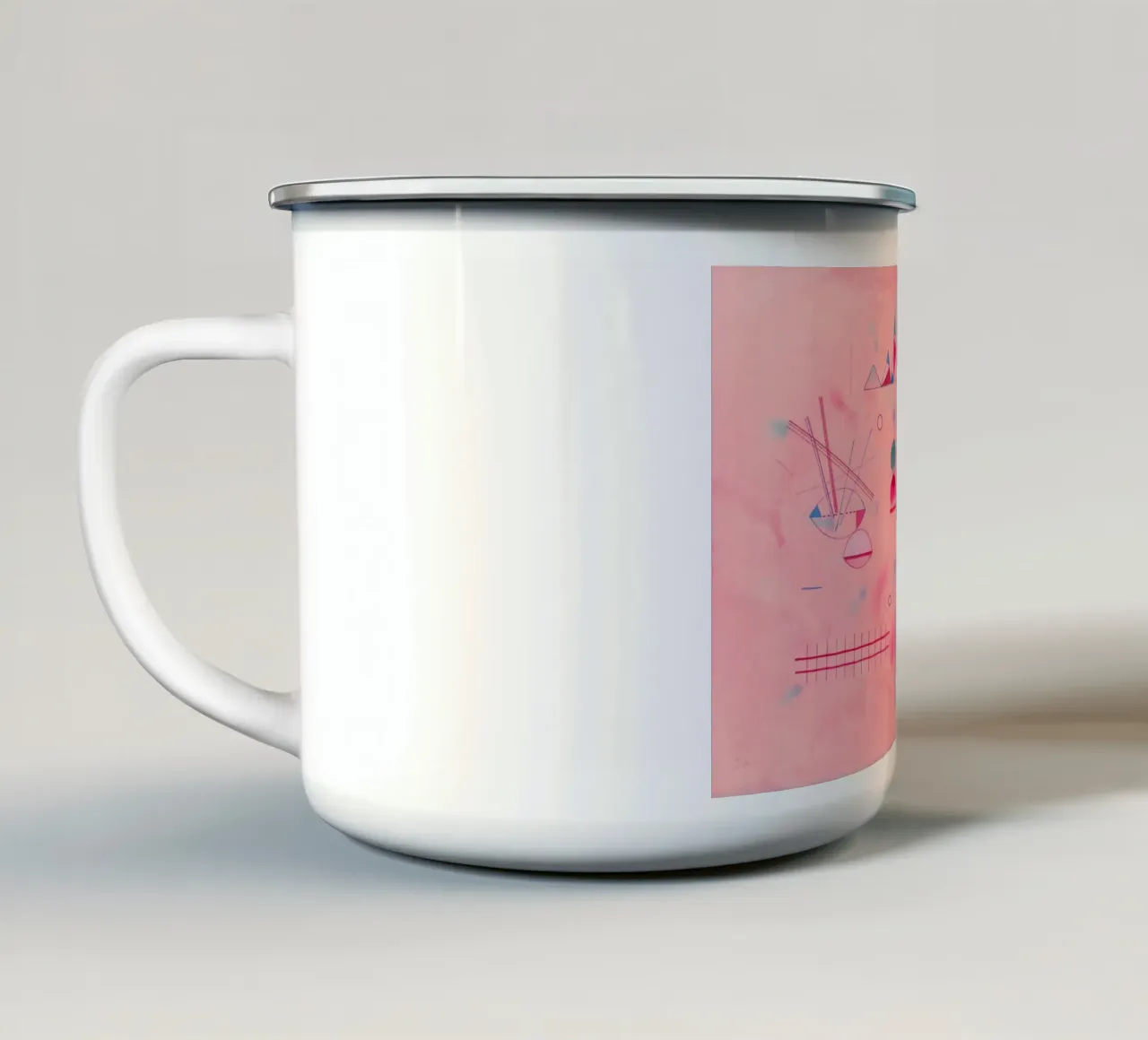 Sticks – The Rose by Vassily Kandinsky tazza in smalto da Venus Art
