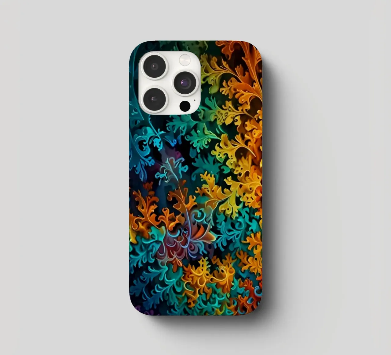 Colorful fractal design showcasing intricate patterns iphone case by DesignDoodle