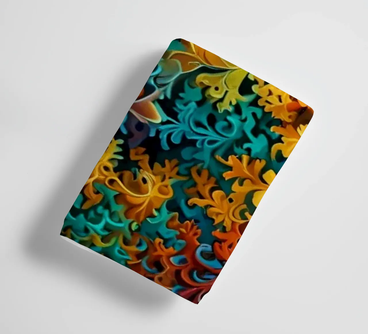 Colorful fractal design showcasing intricate patterns towel by DesignDoodle