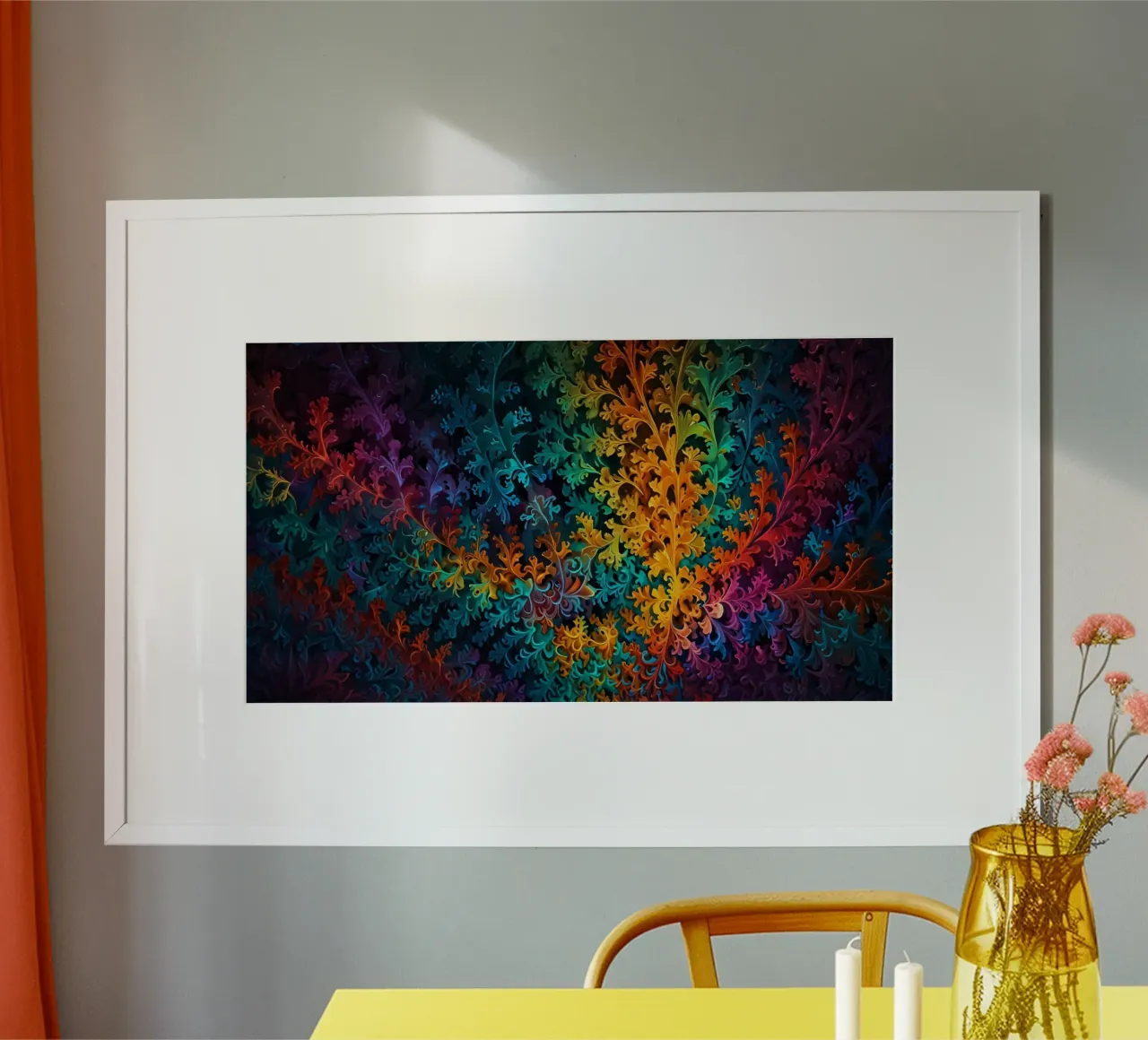 Colorful fractal design showcasing intricate patterns hahnemühle by DesignDoodle