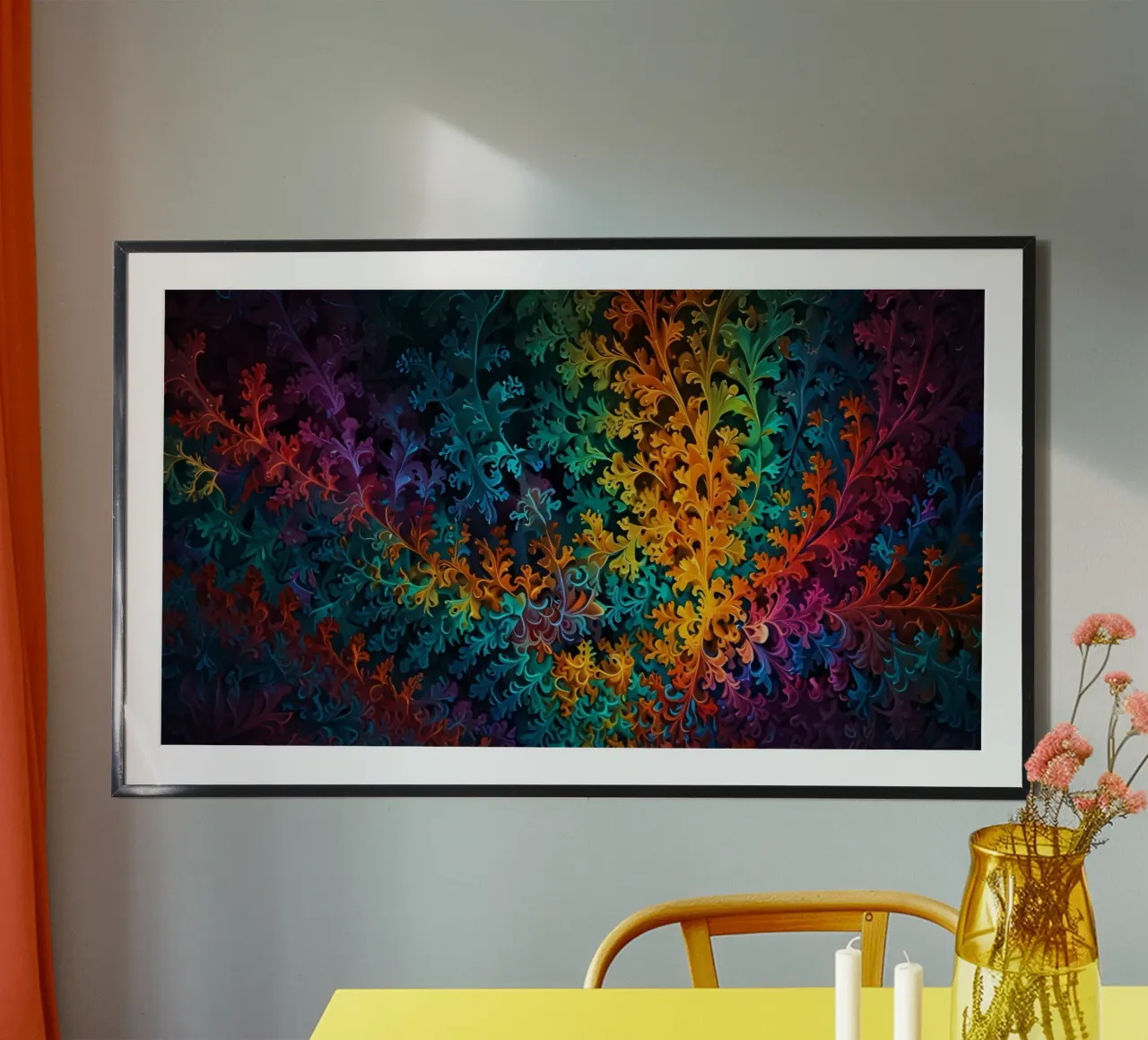 Colorful fractal design showcasing intricate patterns hahnemühle by DesignDoodle