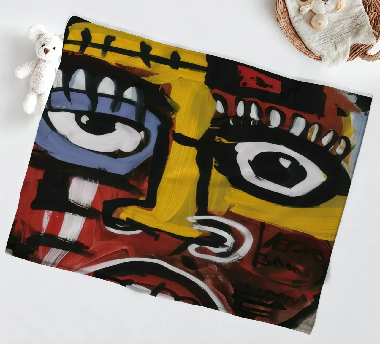 Crowned Abstract Majesty fleece blanket by Muse Fragments