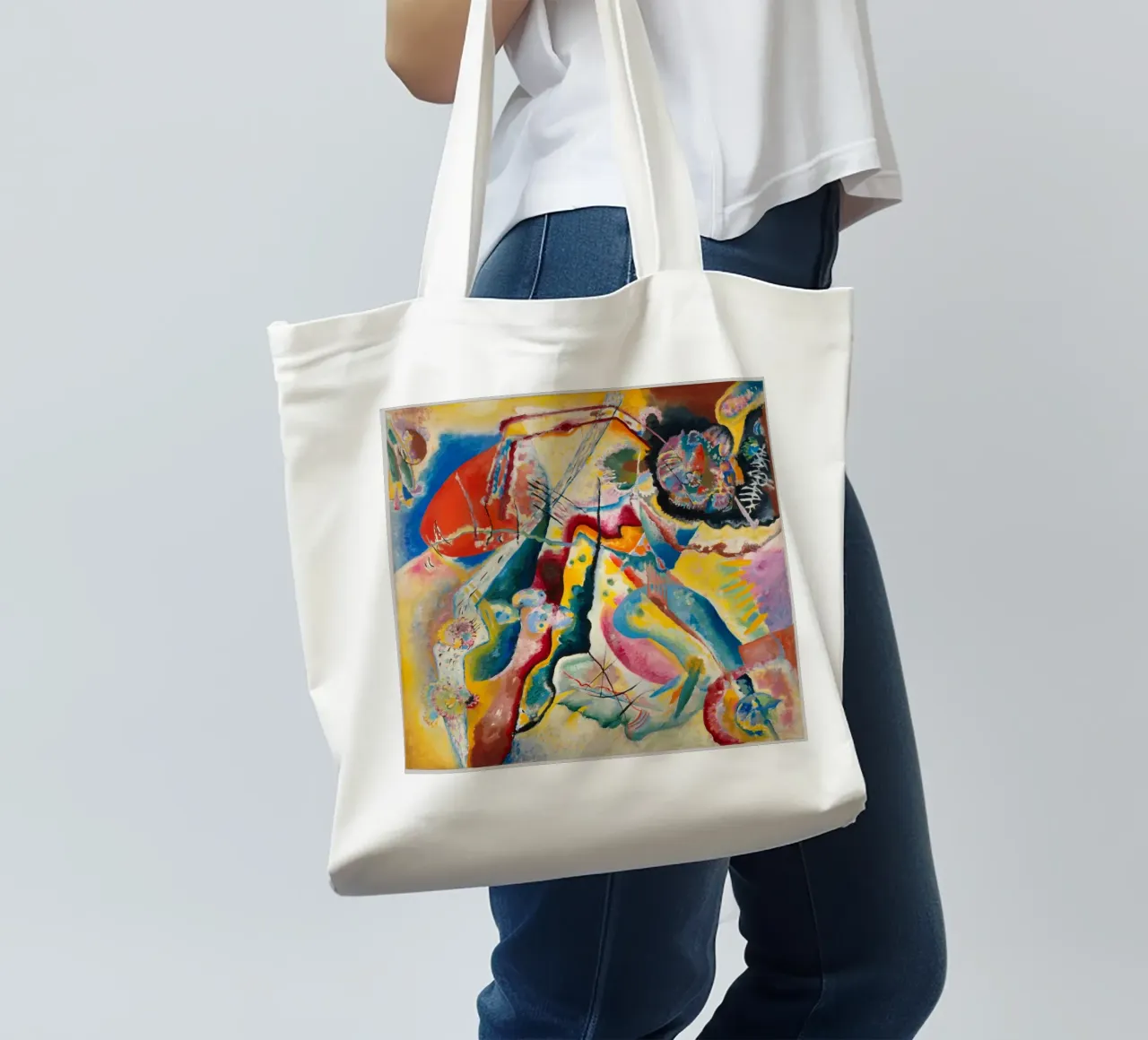Painting with Red Spot by Wassily Kandinsky 1914 tote bag by Venus Art