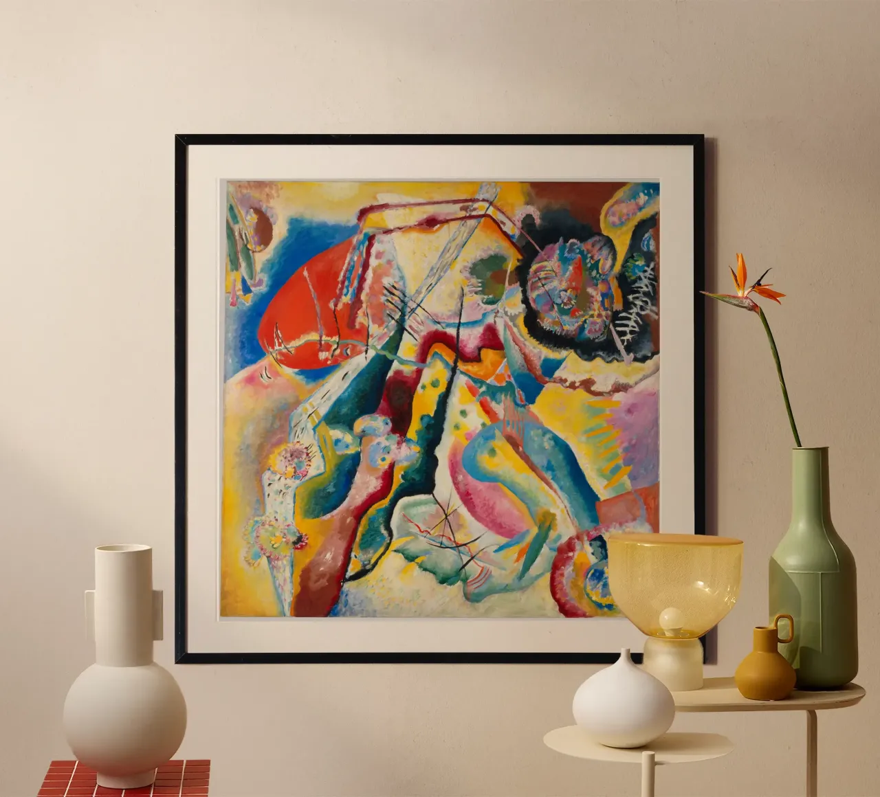 Painting with Red Spot by Wassily Kandinsky 1914 carta hahnemühle da Venus Art