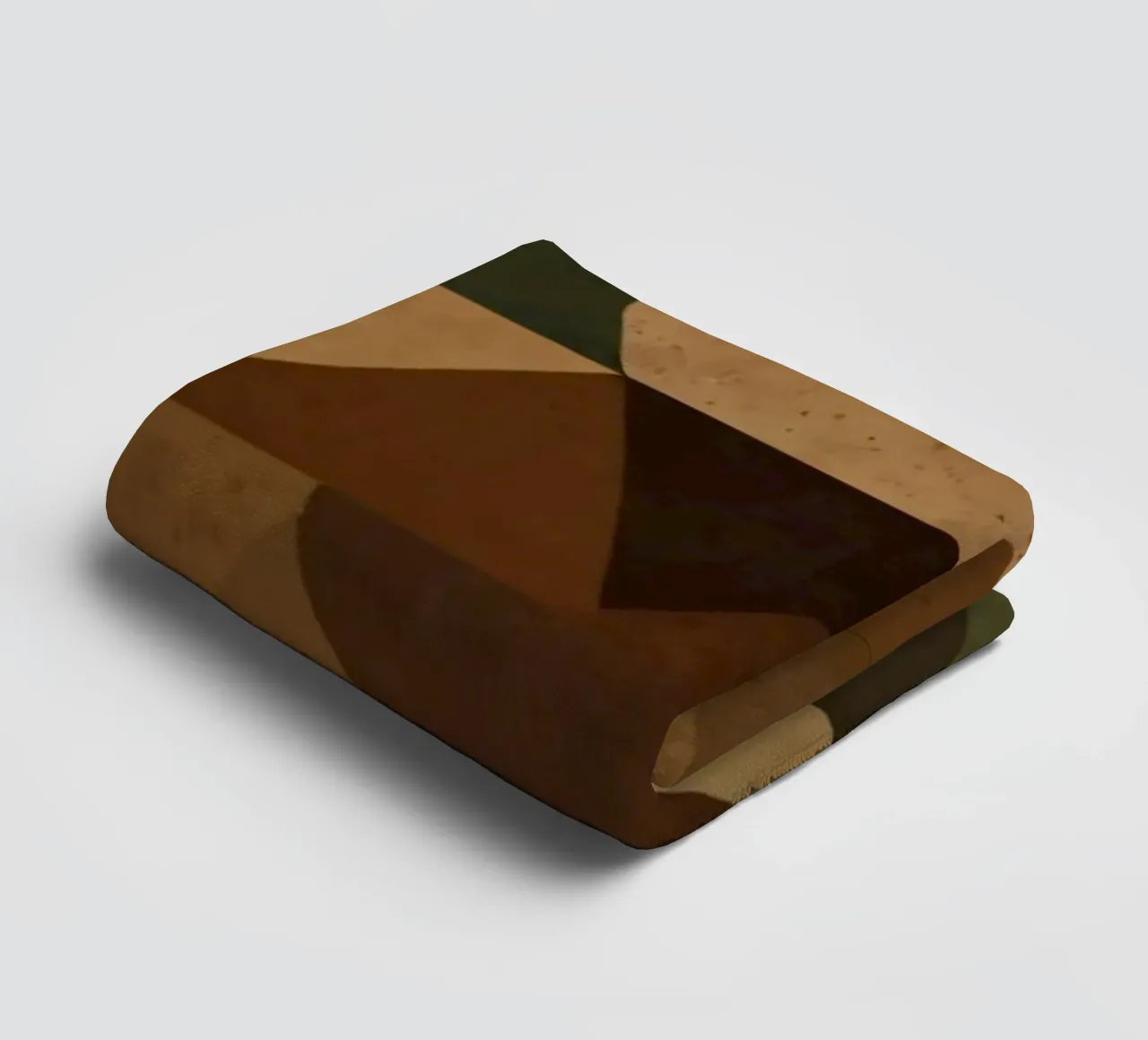 A geometric pattern of triangles in earthy tones arranged towel by DesignDoodle