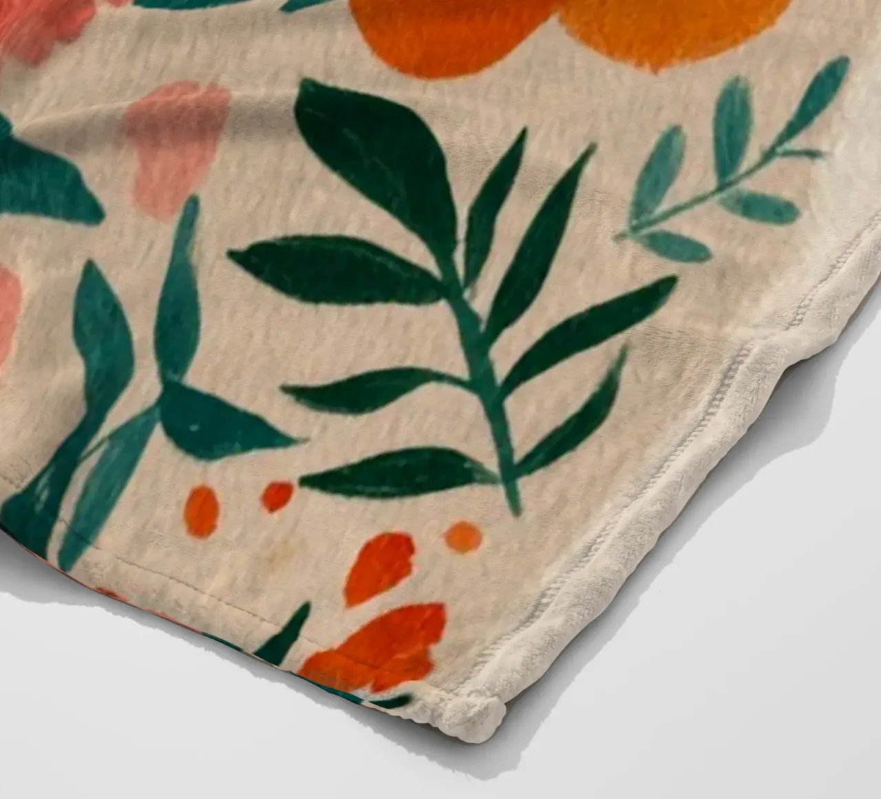 Botanical Abstract Oranges and Blossoms coperta in pile da Gypsy Galleria